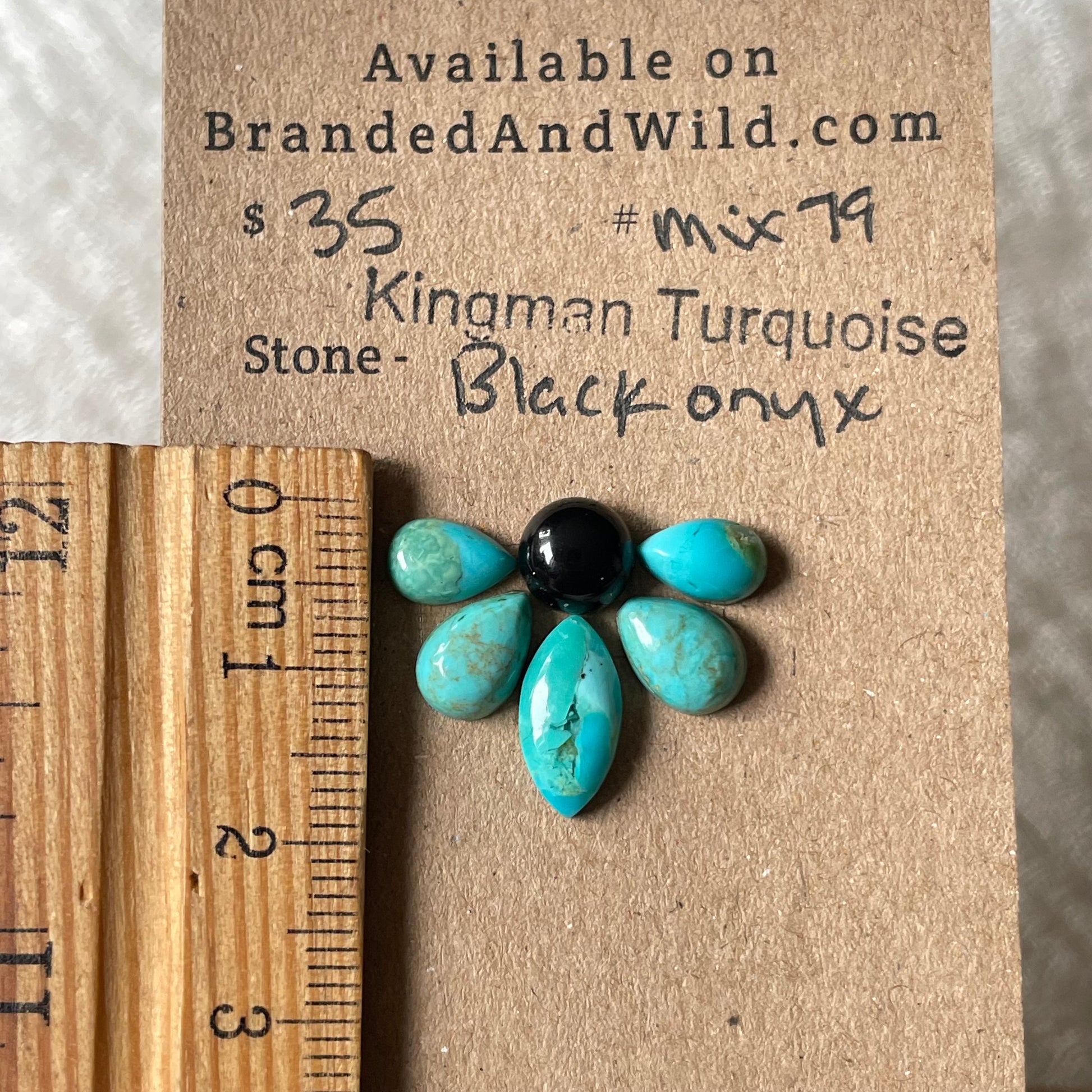 Kingman / Black Onyx Cabochon - Mix79 3B2B162D-7916-4078-A752-F77676AC508D Brandedandwild.com