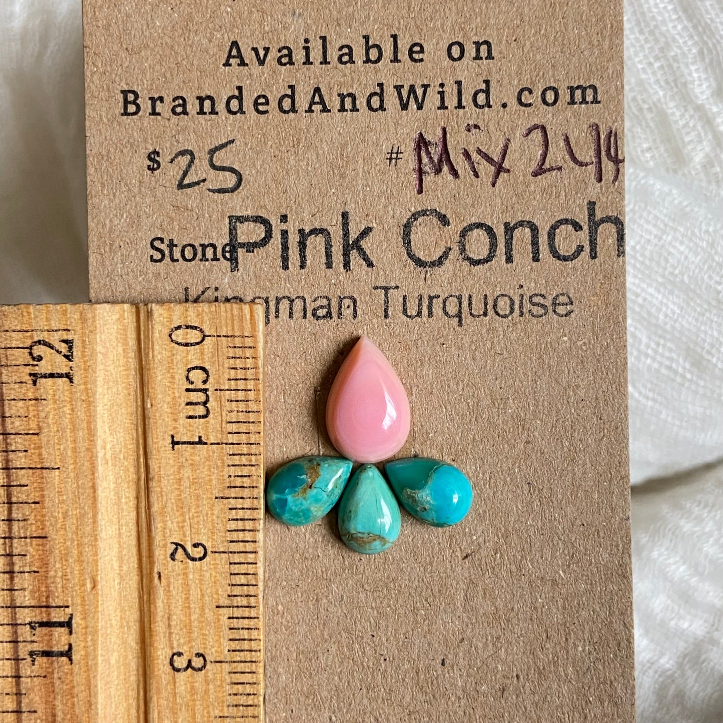 Kingman / Pink Conch Cabochon - Mix244 3B40D5A1-0416-4791-8E1A-CCE9ED66B9F6 Brandedandwild.com