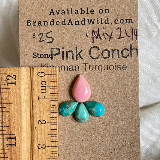 Kingman / Pink Conch Cabochon - Mix244 3B40D5A1-0416-4791-8E1A-CCE9ED66B9F6 Brandedandwild.com