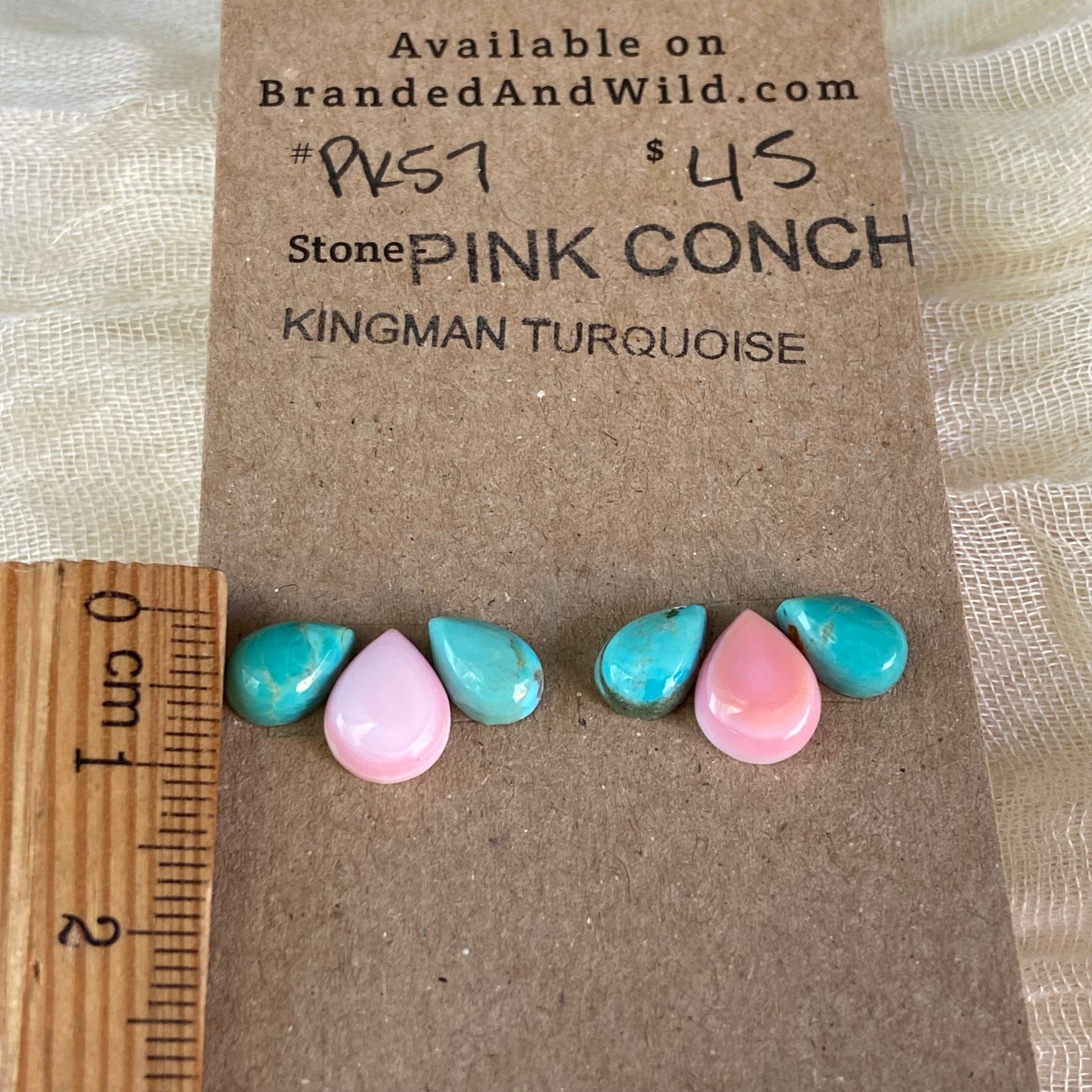 Pink Conch / Kingman Cabochon - PK57 3B54E2A5-B8D1-4680-9000-991F59D6D398 Brandedandwild.com