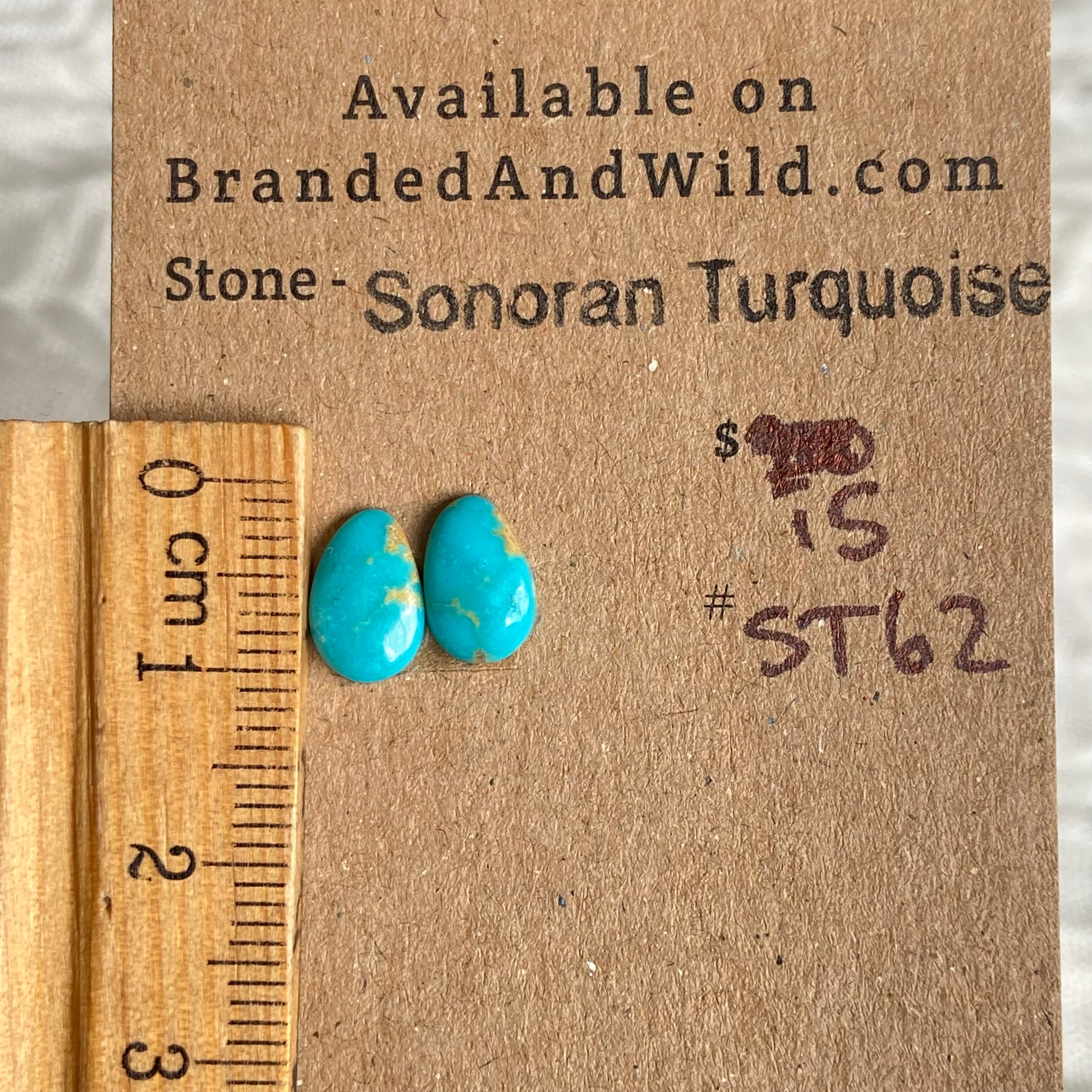 Sonoran Turquoise Cabochon - ST62 3B5EFBA4-69B0-403A-BB04-447BD9E87719 Brandedandwild.com