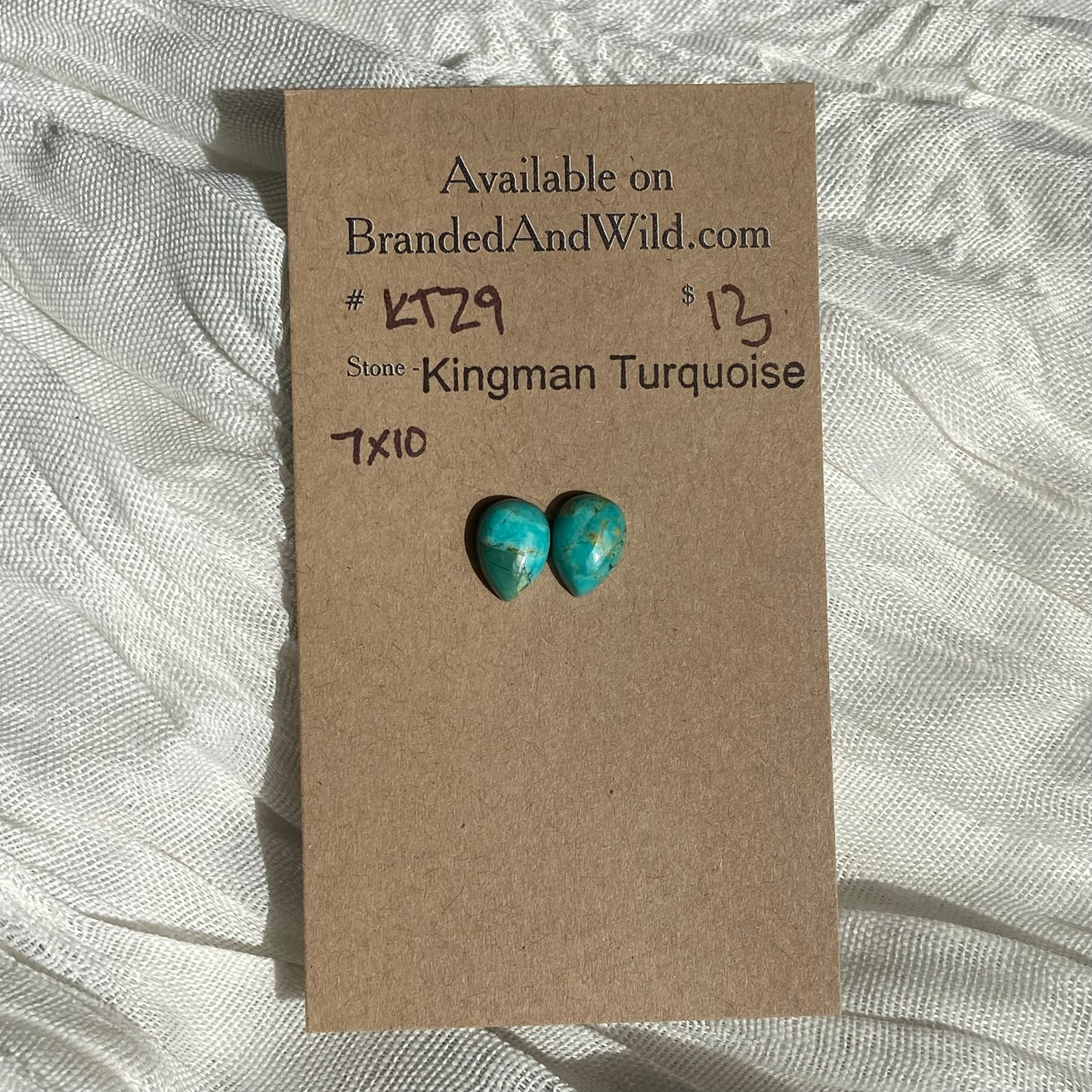 Kingman Turquoise Cabochon - KT29 3B619B38-95FA-4938-BB7E-6EBA48B36283 Brandedandwild.com