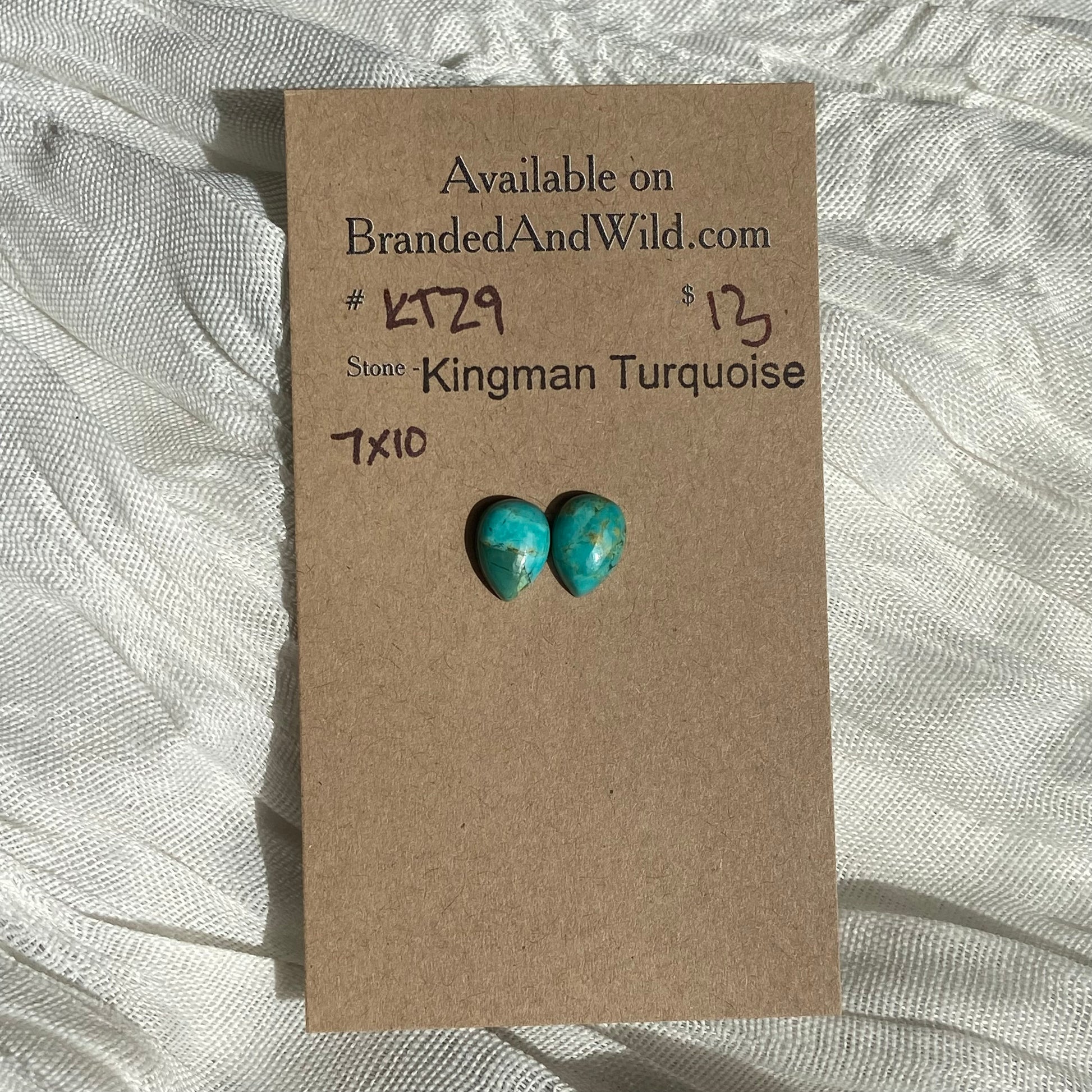 Kingman Turquoise Cabochon - KT29 3B619B38-95FA-4938-BB7E-6EBA48B36283 Brandedandwild.com