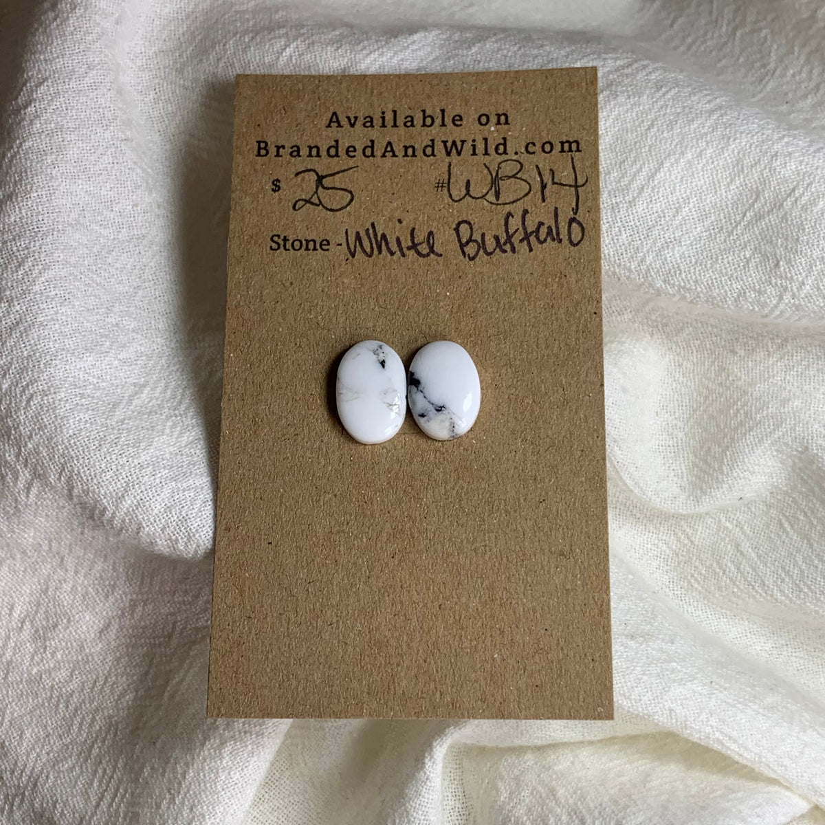 White Buffalo Cabochon - WB14 3BB74F59-FD73-4A40-88A7-242D315322BB Brandedandwild.com