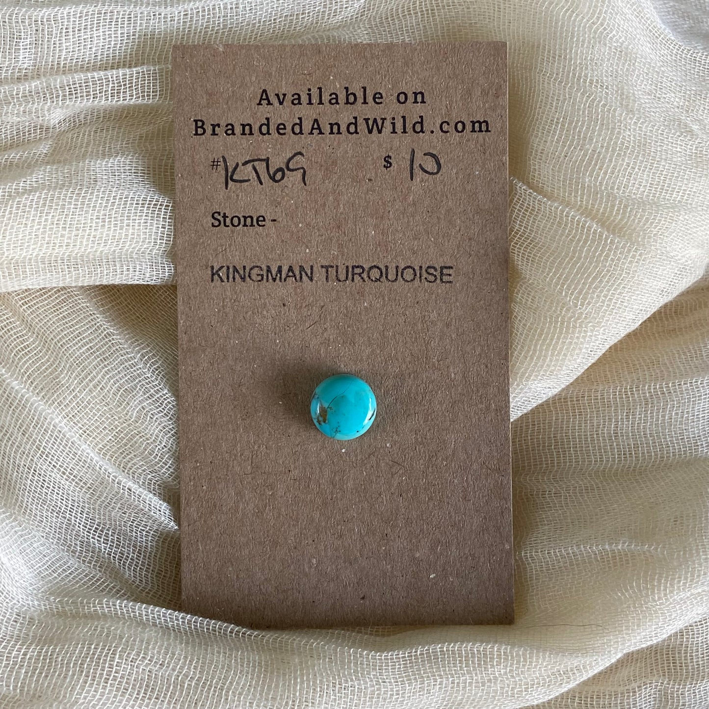 Kingman Turquoise Cabochon - KT69 3BC1411C-FCB5-4C35-8CB2-8DB94461E4CD Brandedandwild.com