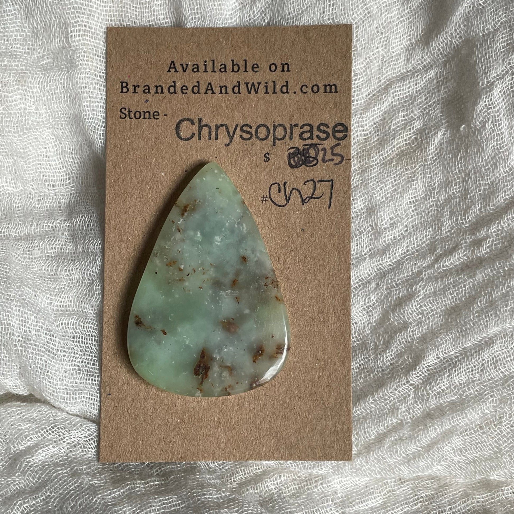 Chrysoprase Cabochon - Ch27 3BF70805-A1C5-4FC0-9722-F0EEB2B538DF Brandedandwild.com