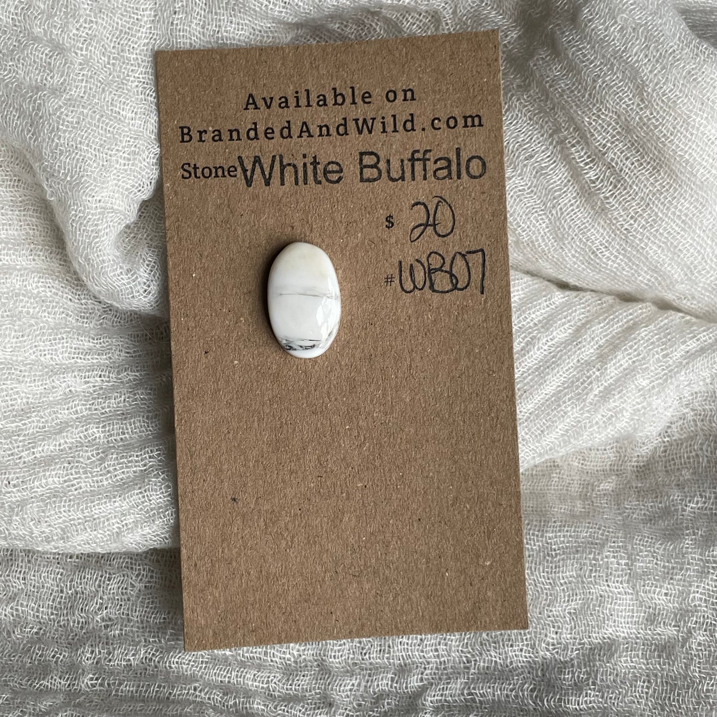 White Buffalo Cabochon - WB07 3C053C4E-B30C-42CA-B676-DA11D5873A32 Brandedandwild.com