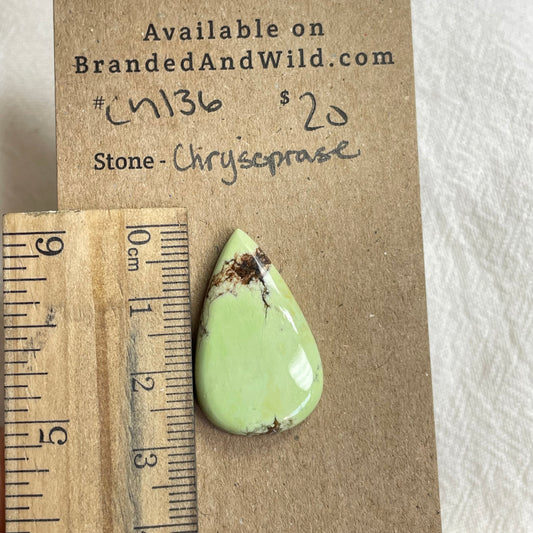 Chrysoprase Cabochon - CH136 3C0987C2-36C5-447D-86F7-5EC13C857C29 Brandedandwild.com