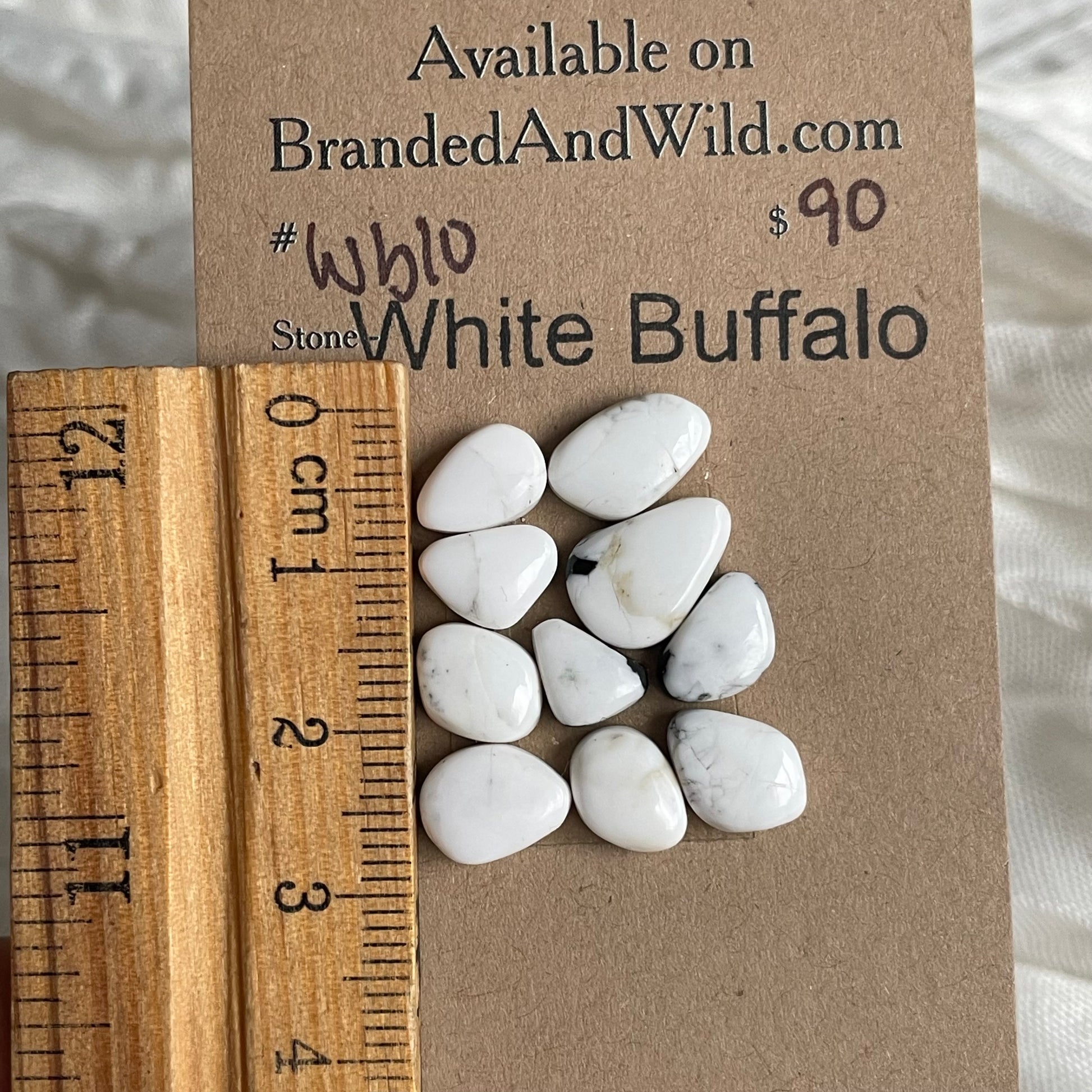 White Buffalo Cabochon - WB10 3C1CC980-4B66-4EAA-A42C-B54DC5B48C83 Brandedandwild.com
