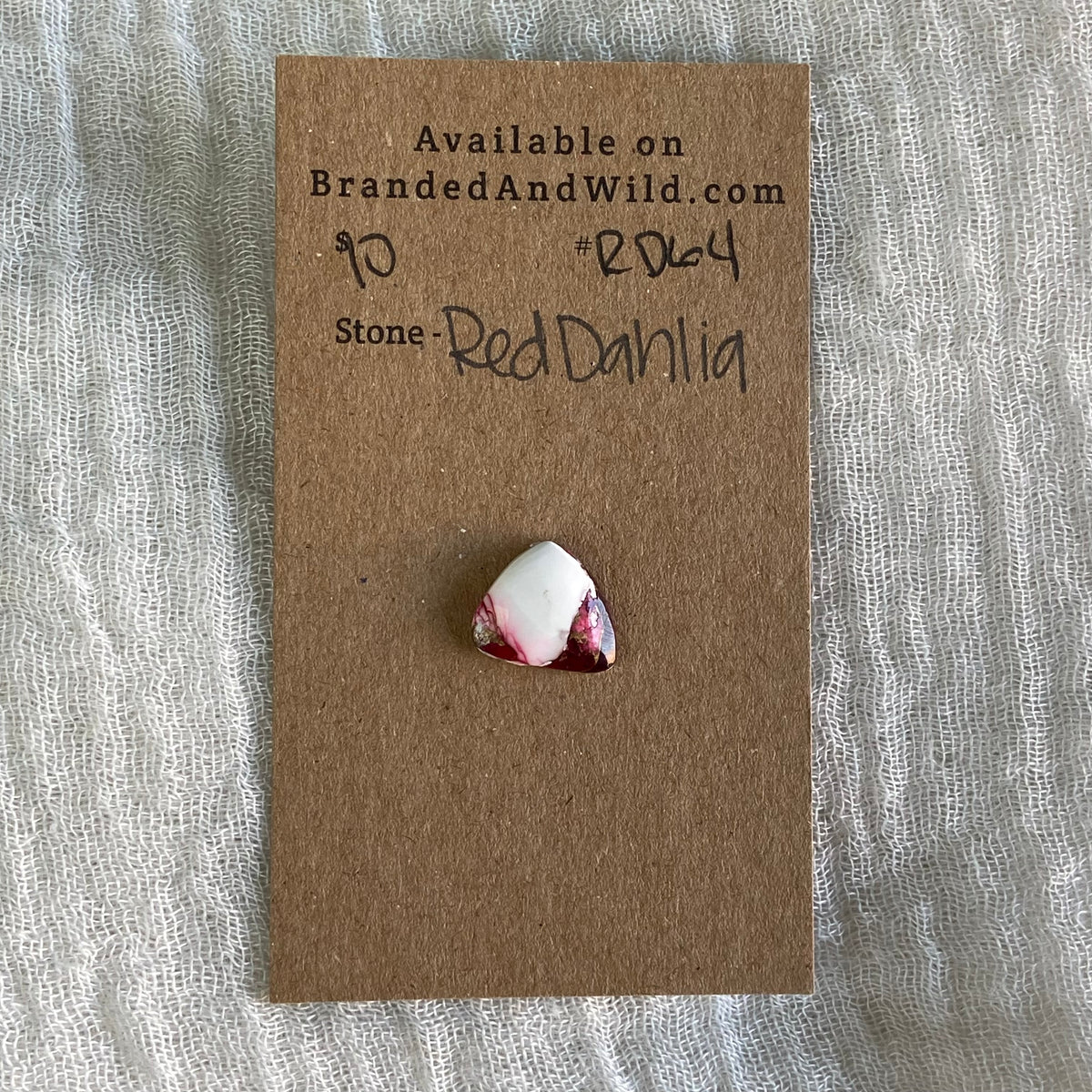 Red Dahlia Cabochon - RD64