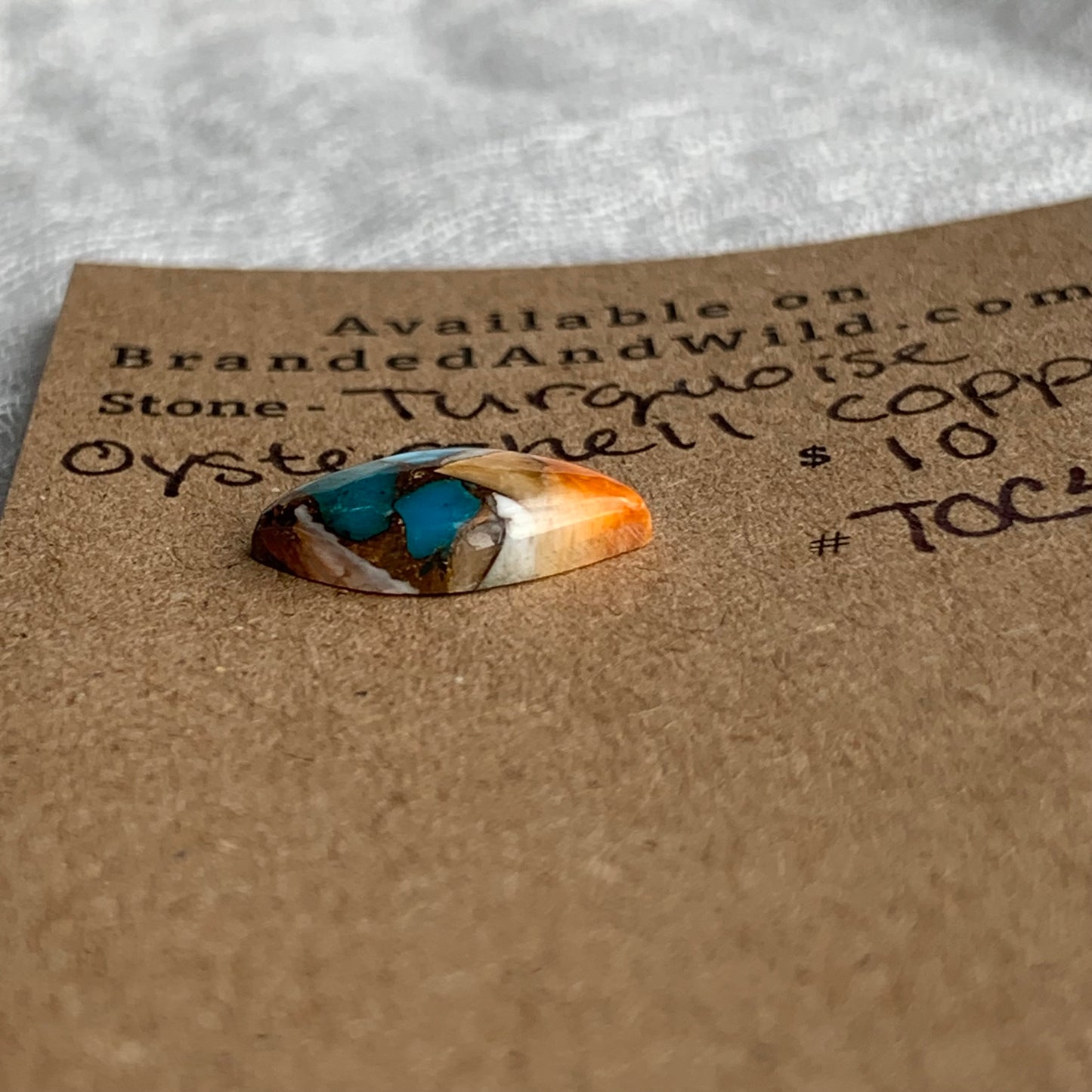 Turquoise, Oystershell, Copper Cabochon - TOC42