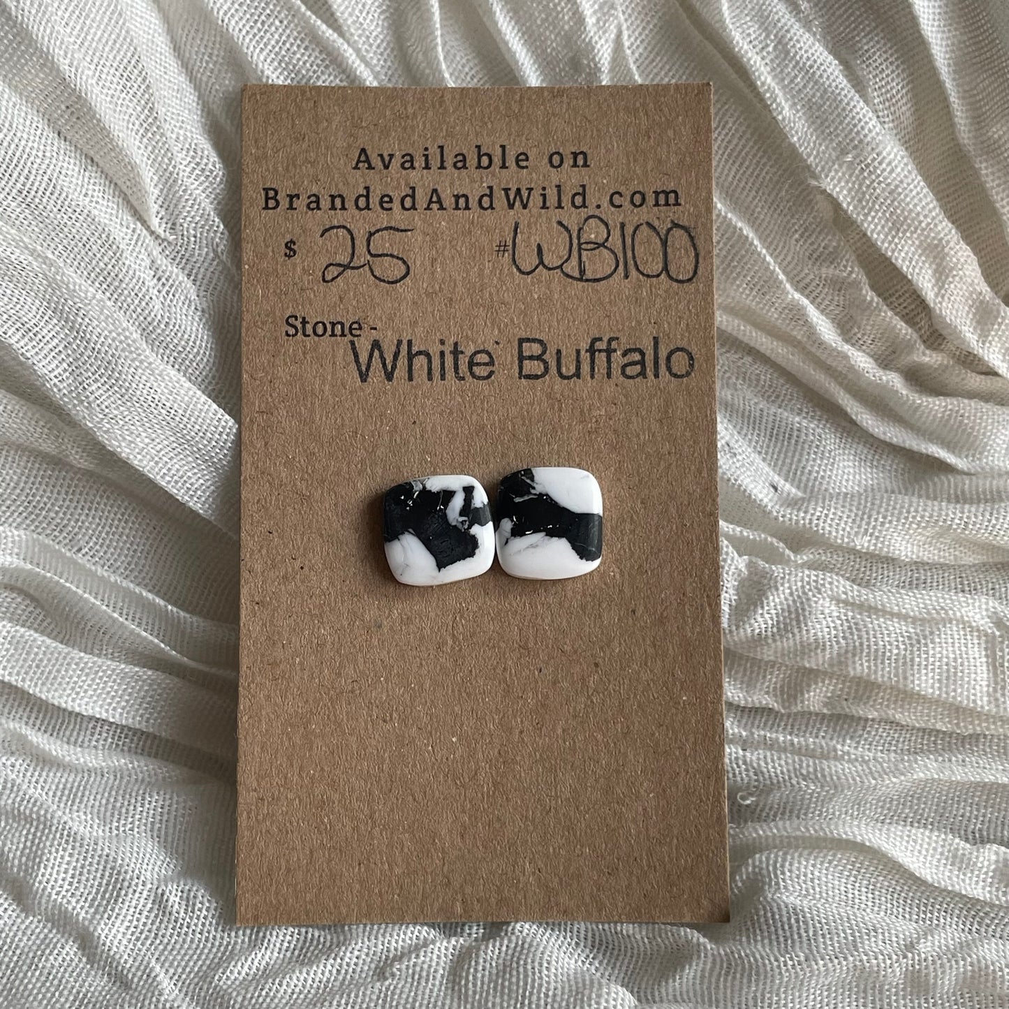 White Buffalo Cabochon - WB100 3C8B114B-AD0B-4CFC-B1A2-891893778862 Brandedandwild.com