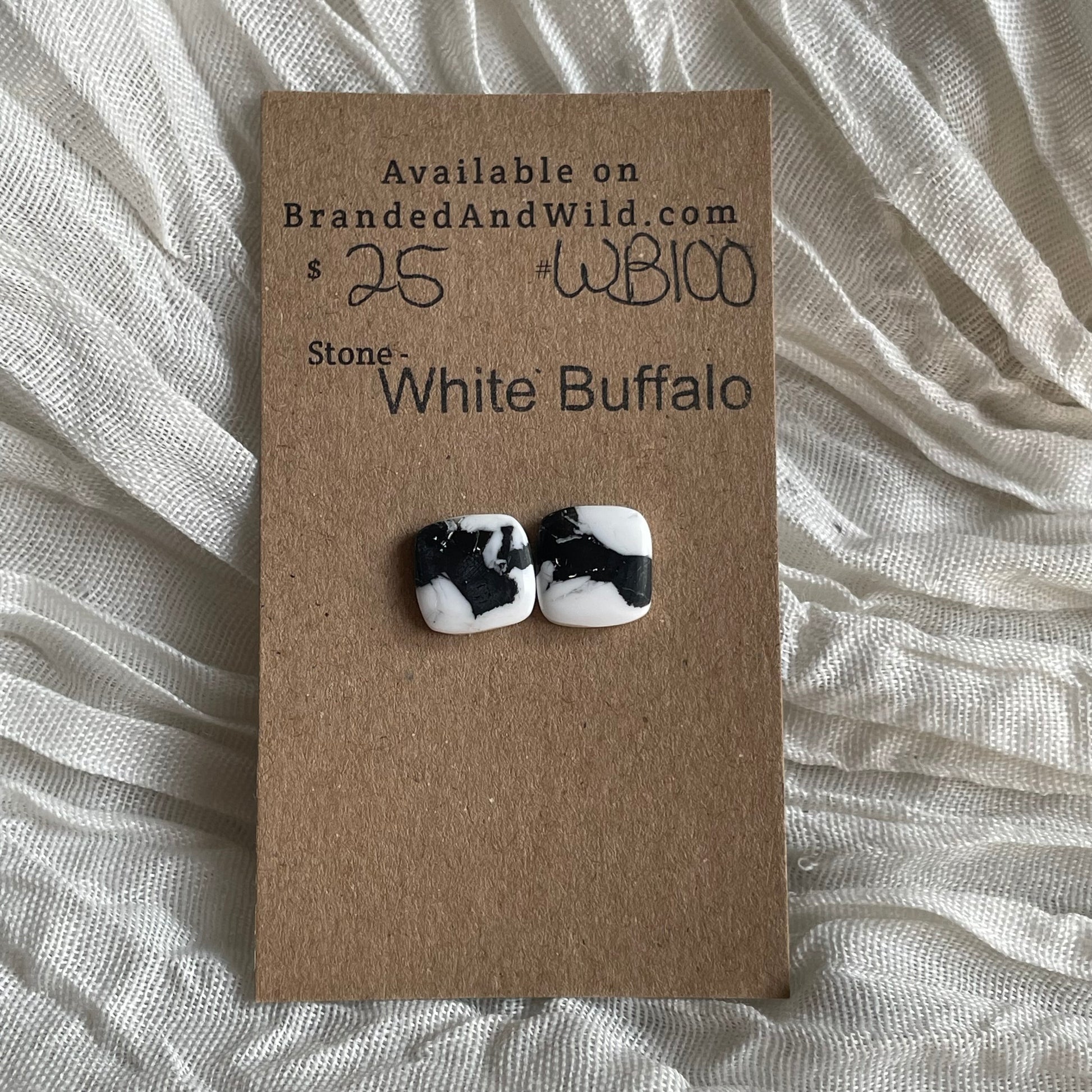 White Buffalo Cabochon - WB100 3C8B114B-AD0B-4CFC-B1A2-891893778862 Brandedandwild.com