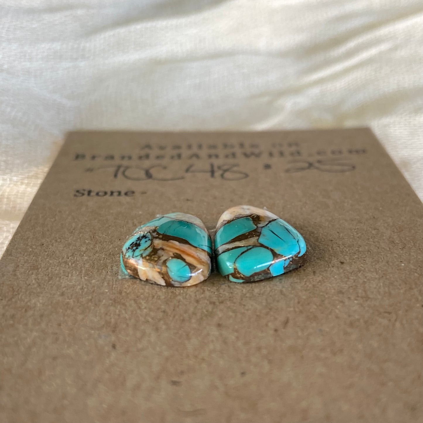 Turquoise, Oyster Shell, Copper Cabochon - TOC48 3C91563A-61F0-4F88-8428-6C704C0E22B4 Brandedandwild.com