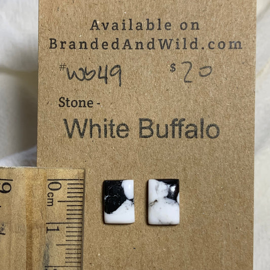 White Buffalo Cabochon - WB49 3CA092CF-EC89-49F0-B89B-CCA701671358 Brandedandwild.com