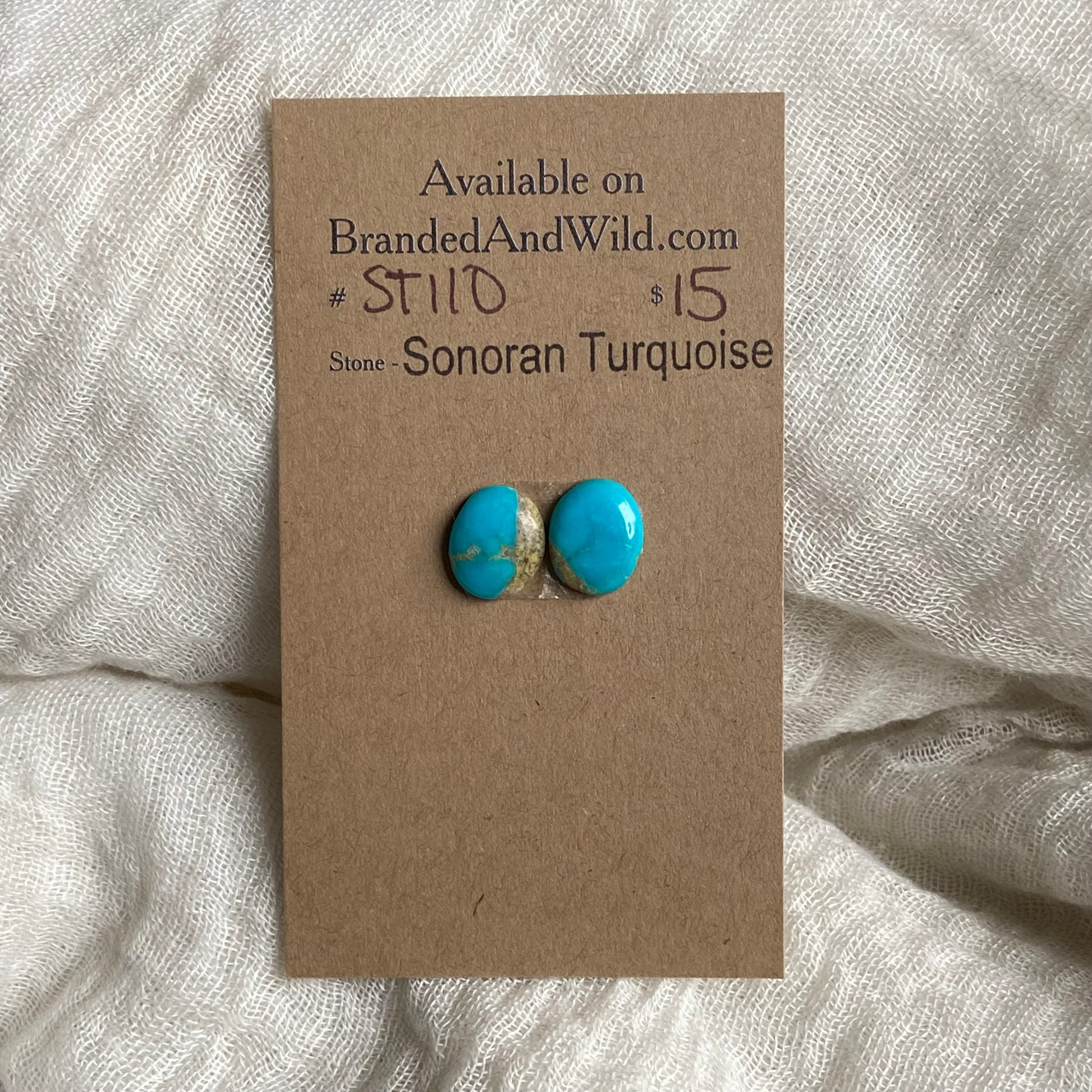 Sonoran Turquoise Cabochon - ST110 3CB41161-B11B-465C-A1C5-9A5437FAD791 Brandedandwild.com