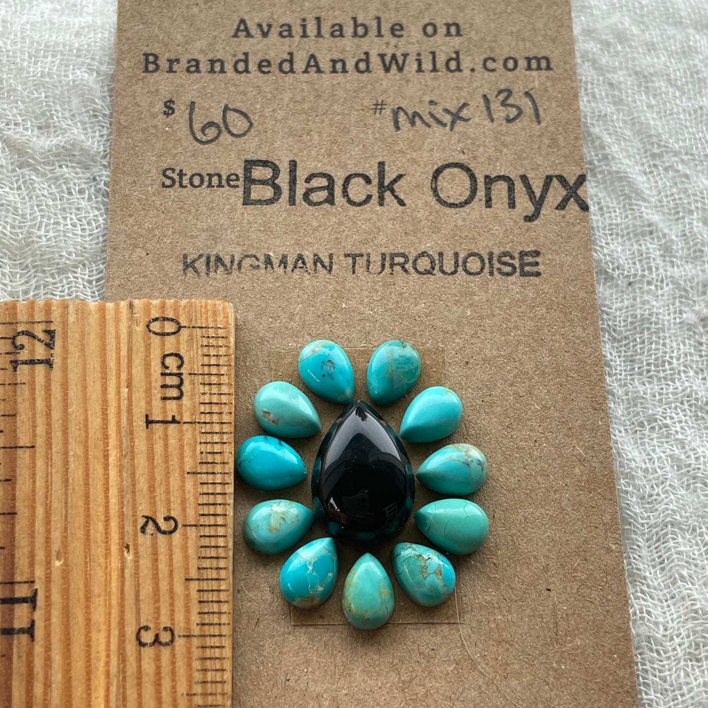 Kingman / Black Onyx Cabochon - Mix131