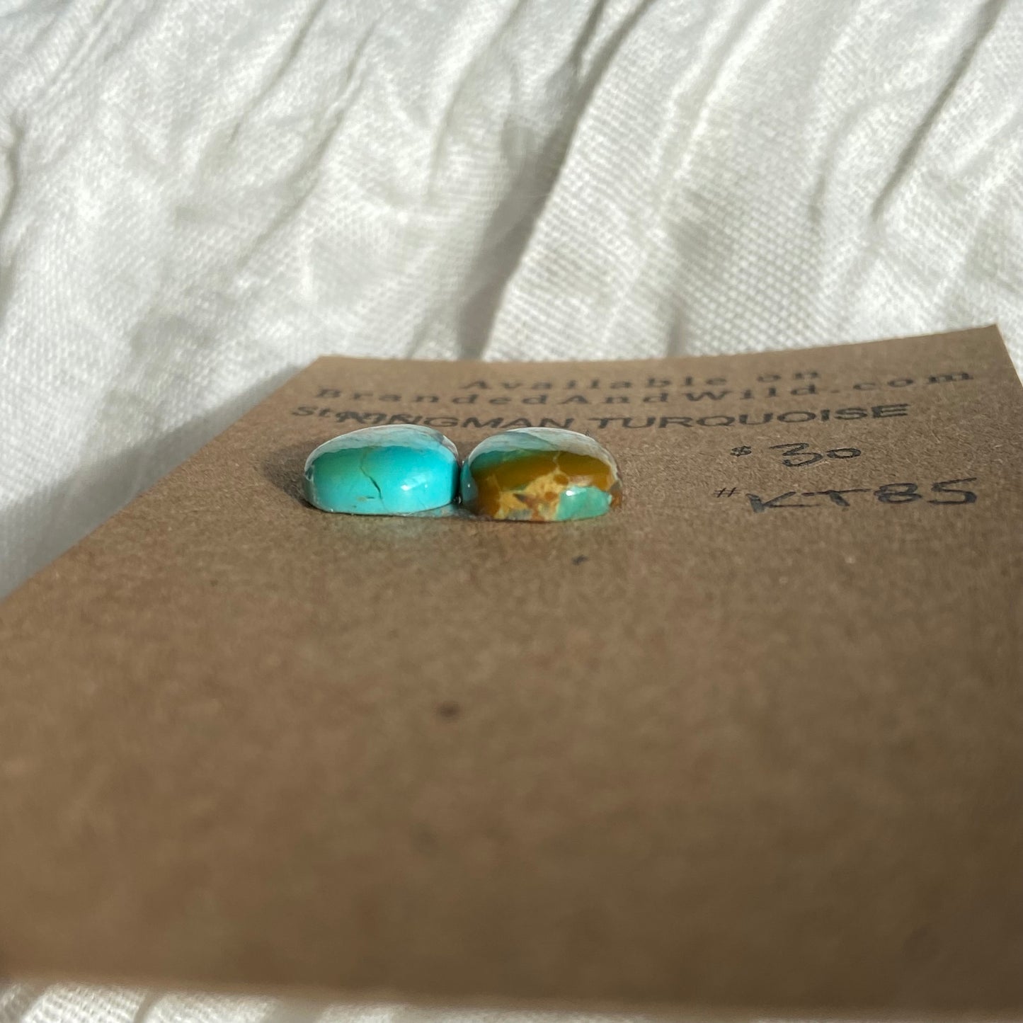 Kingman Turquoise Cabochon - KT85 3CC790B1-BFC3-468D-AC7F-C25E659D5710 Brandedandwild.com