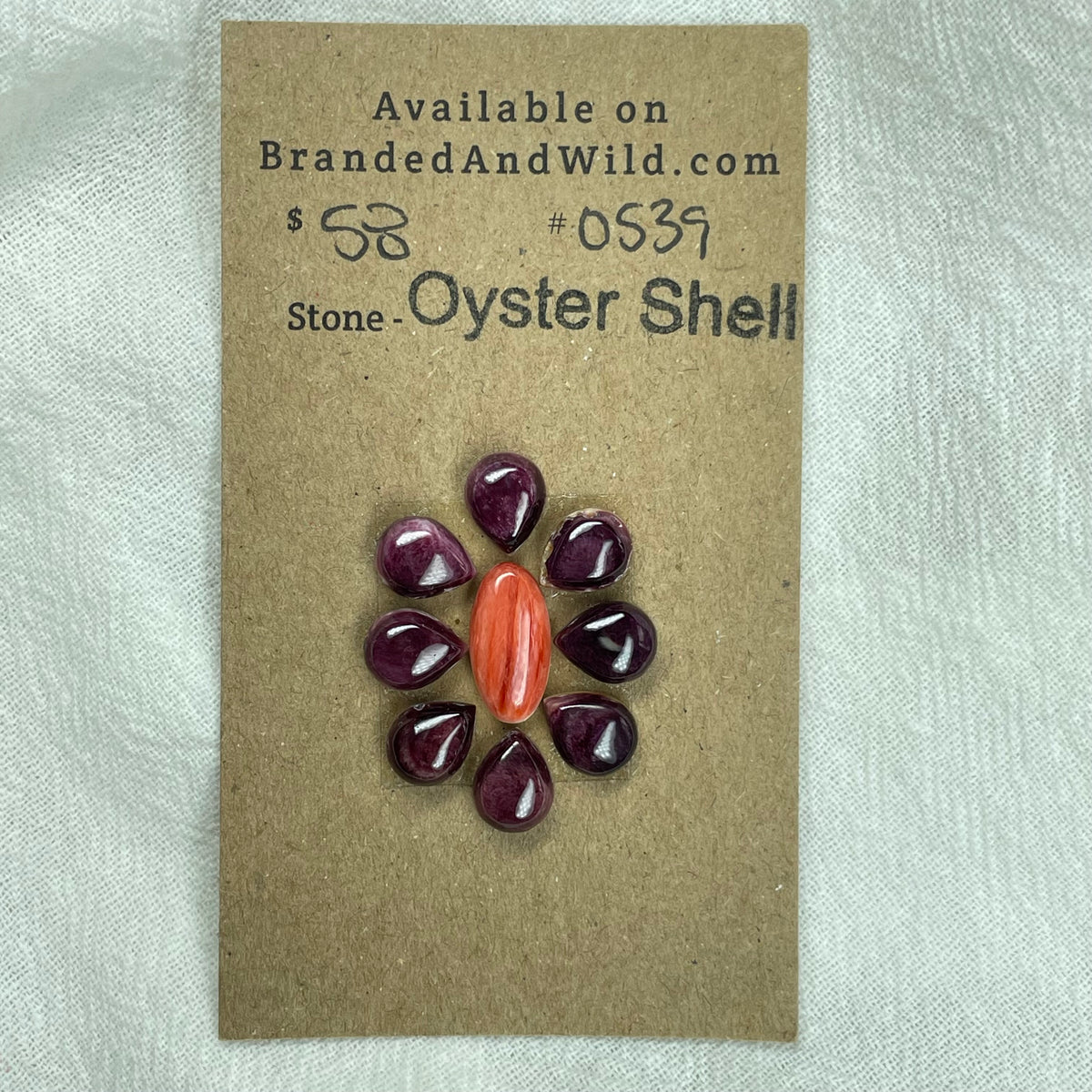 Oyster Shell Cabochon - OS39 3D03F163-8EB7-4BB2-90E7-11331BF27E92 Brandedandwild.com