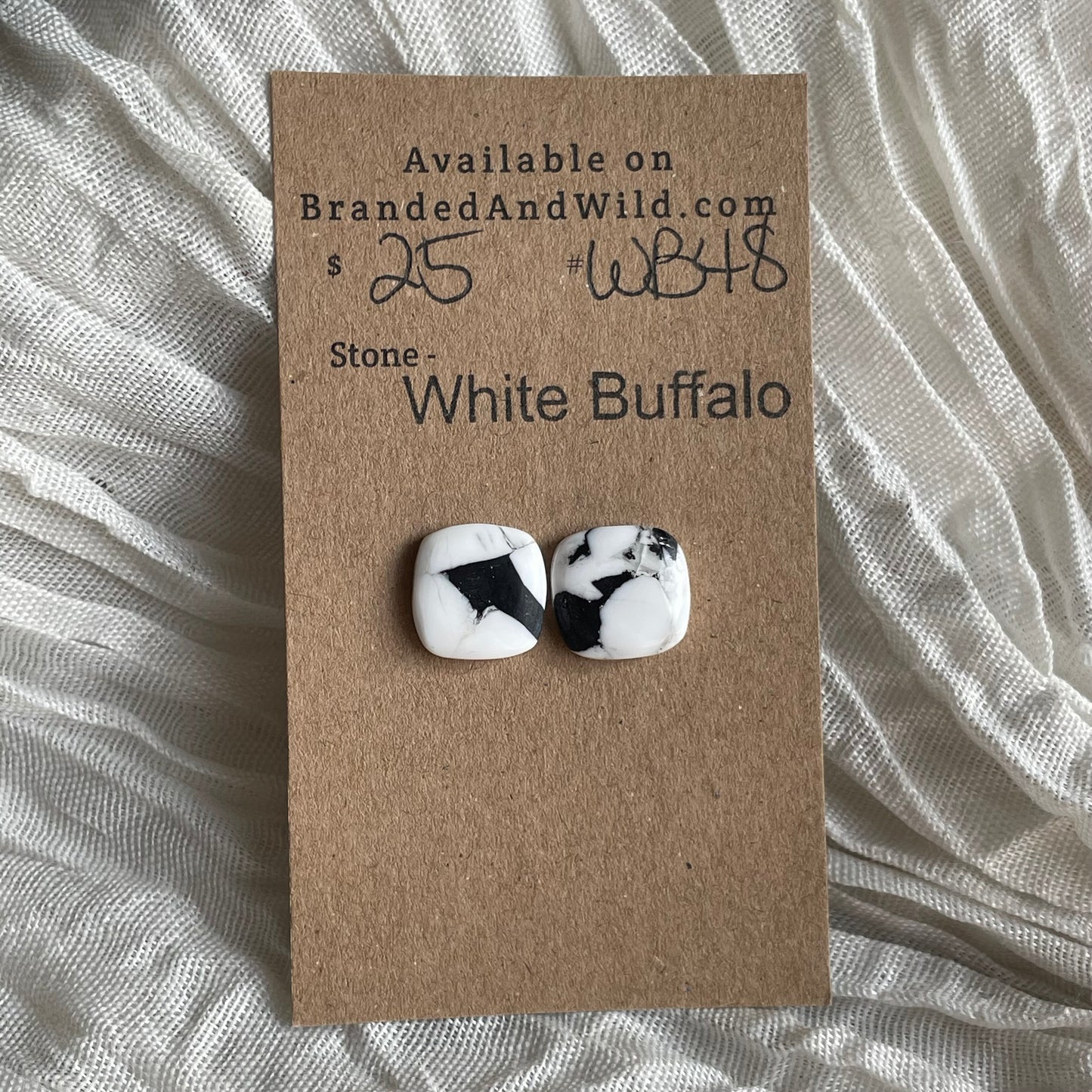 White Buffalo Cabochon - WB48 3D1BDDDF-6AF8-4D8C-9232-0D5E3B8026B9 Brandedandwild.com