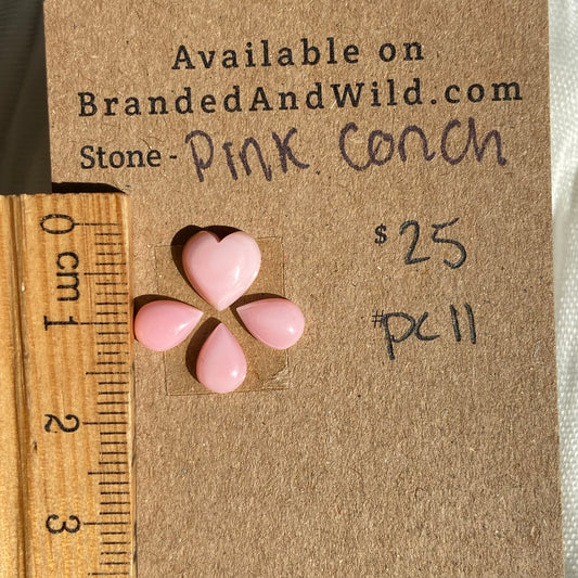 Pink Conch Cabochon - PC11 3D34D366-6C75-41B4-96CD-D0210C867748 Brandedandwild.com