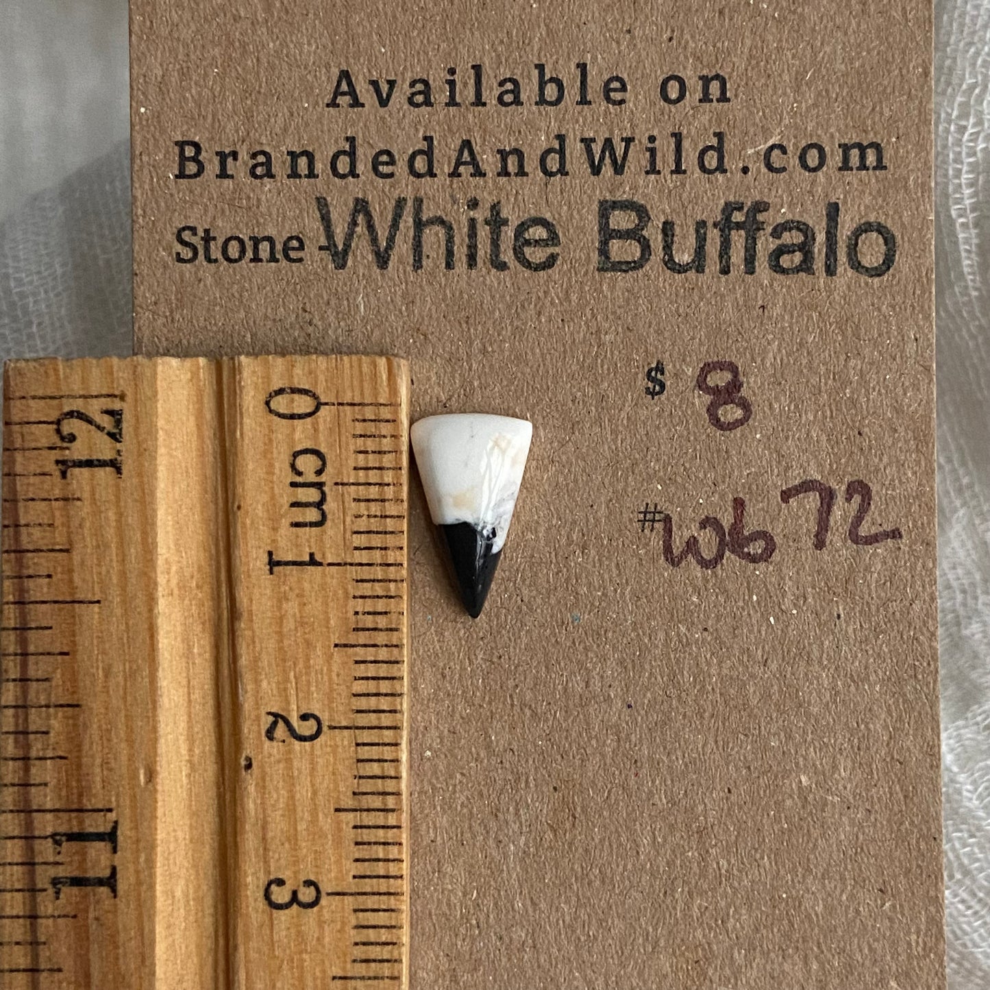 White Buffalo Cabochon - WB72
