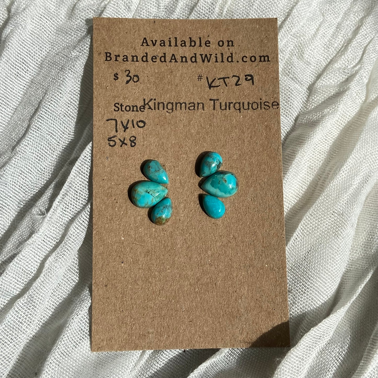 Kingman Turquoise Cabochon - KT29 3D613F73-8F86-4751-A606-010D5EFD511F Brandedandwild.com