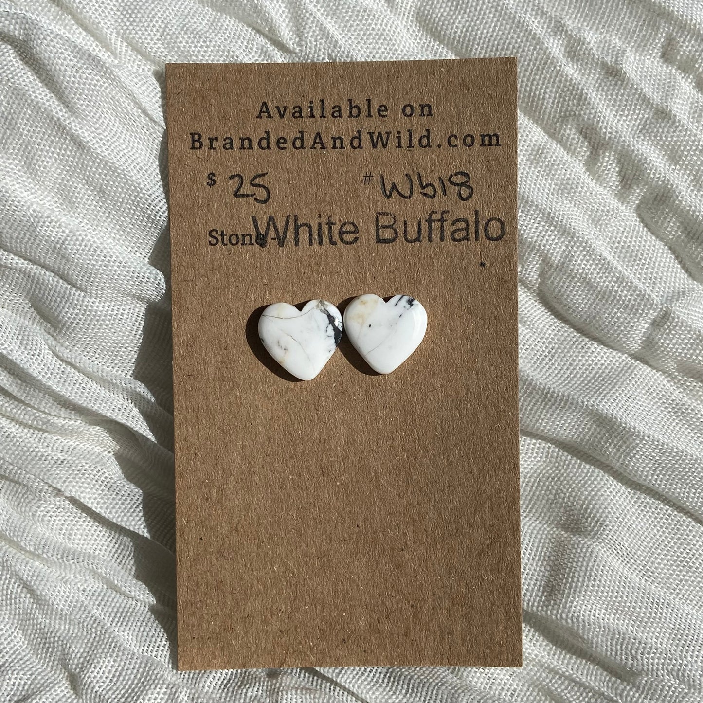 White Buffalo Cabochon - WB18 3D7201D4-A0AC-4F5C-9137-1F66CDF09380 Brandedandwild.com