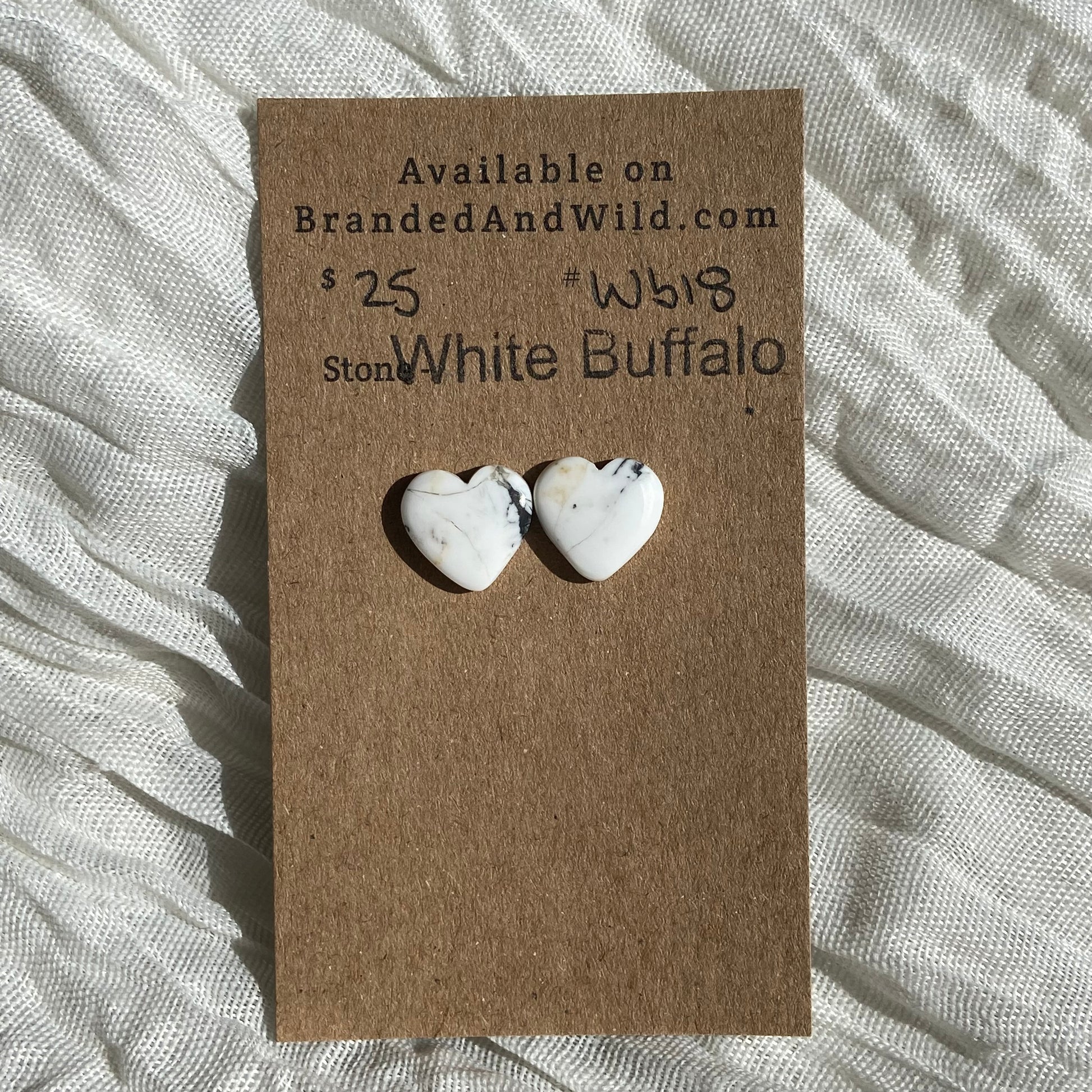 White Buffalo Cabochon - WB18 3D7201D4-A0AC-4F5C-9137-1F66CDF09380 Brandedandwild.com