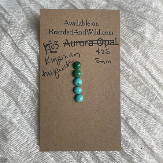 Kingman Turquoise Cabochon - KT03 3D84481B-FDD3-4C35-93A7-1330C06BD3D6 Brandedandwild.com