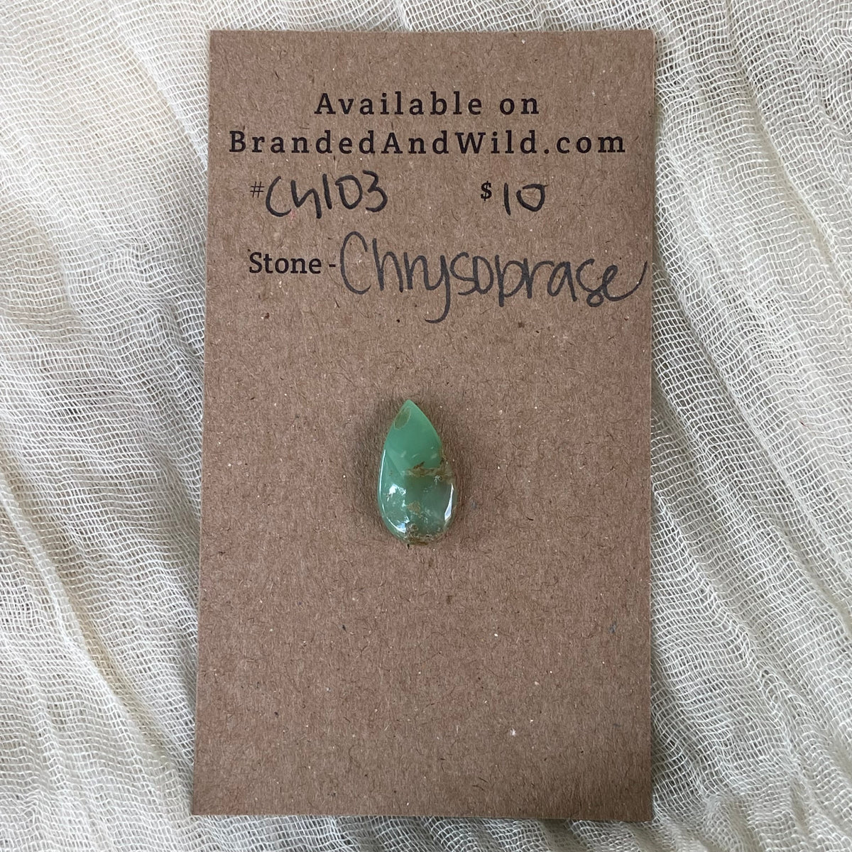 Chrysoprase Cabochon - Ch103 3D851B31-87FD-46B3-BEC1-B908627A790A Brandedandwild.com