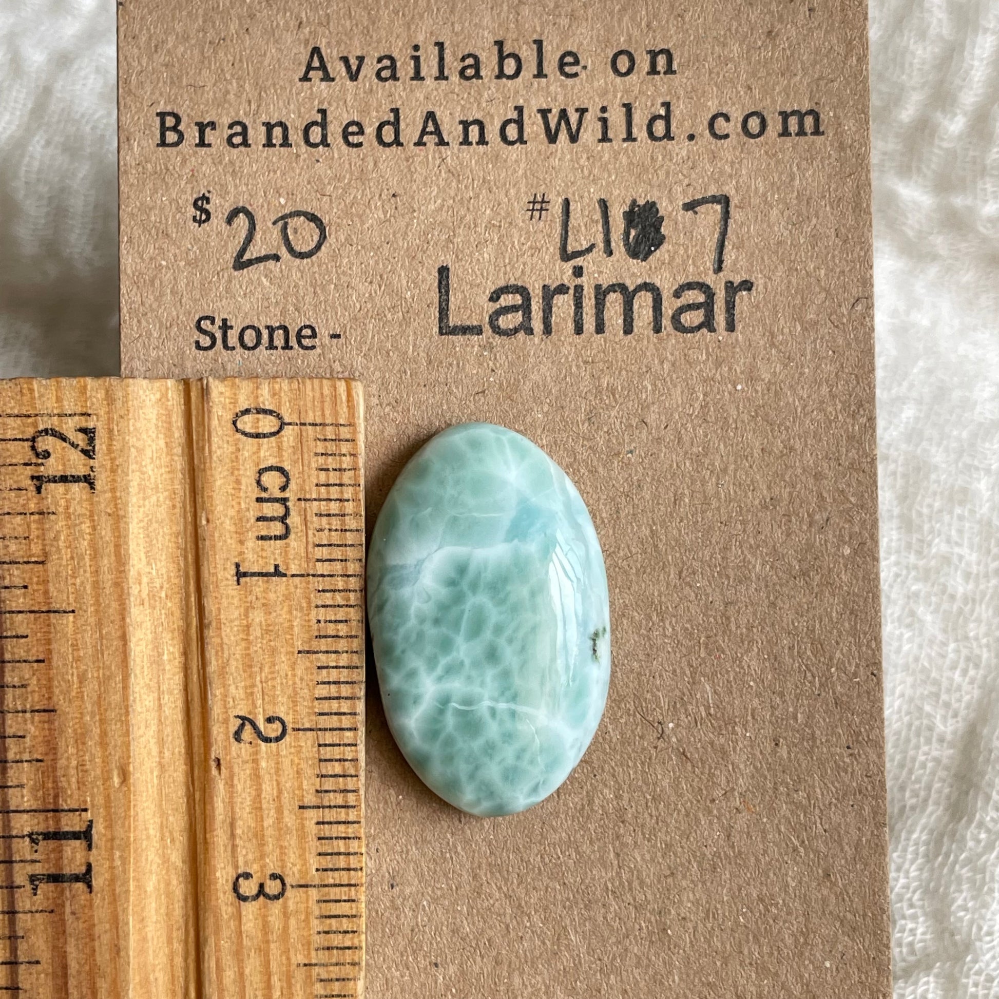 Larimar Cabochon - L17 3D897FF7-7F1F-48DD-AC38-8E88BB9D5EB2 Brandedandwild.com