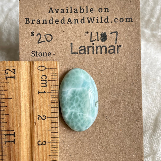 Larimar Cabochon - L17 3D897FF7-7F1F-48DD-AC38-8E88BB9D5EB2 Brandedandwild.com