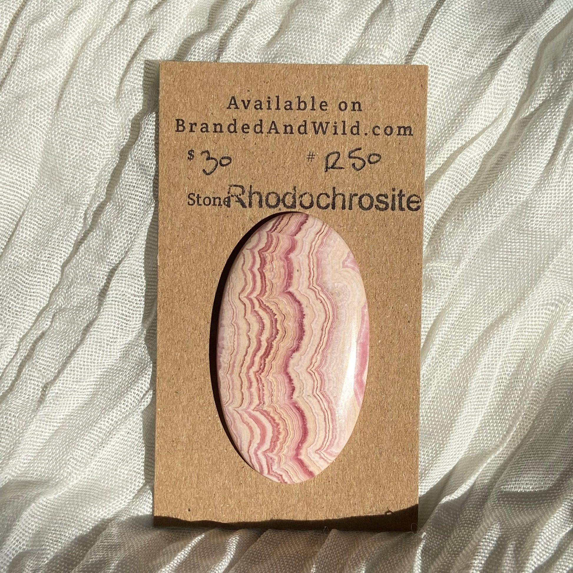 Rhodochrosite Cabochon - R50 3D9CCAA0-04C1-41D0-9082-786582EA13A6 Brandedandwild.com