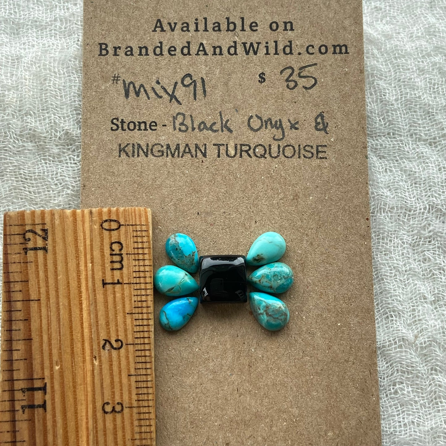 Kingman / Black Onyx Cabochon - Mix91