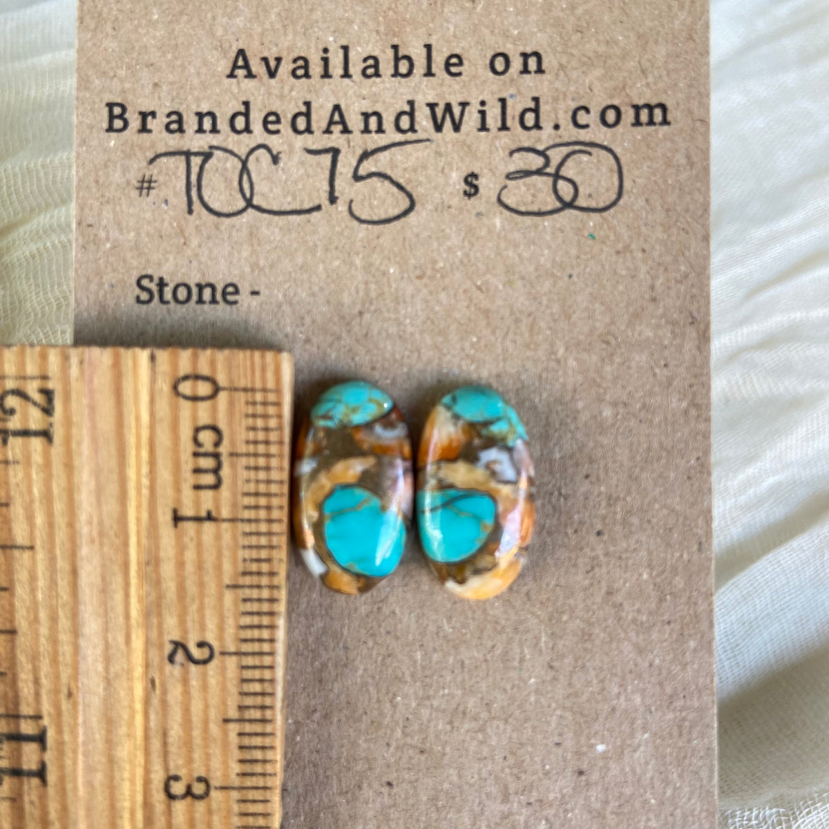 Turquoise, Oyster Shell, Copper Cabochon - TOC75 3DE85EC9-0A3E-4B71-81B3-7A25C20F685E Brandedandwild.com
