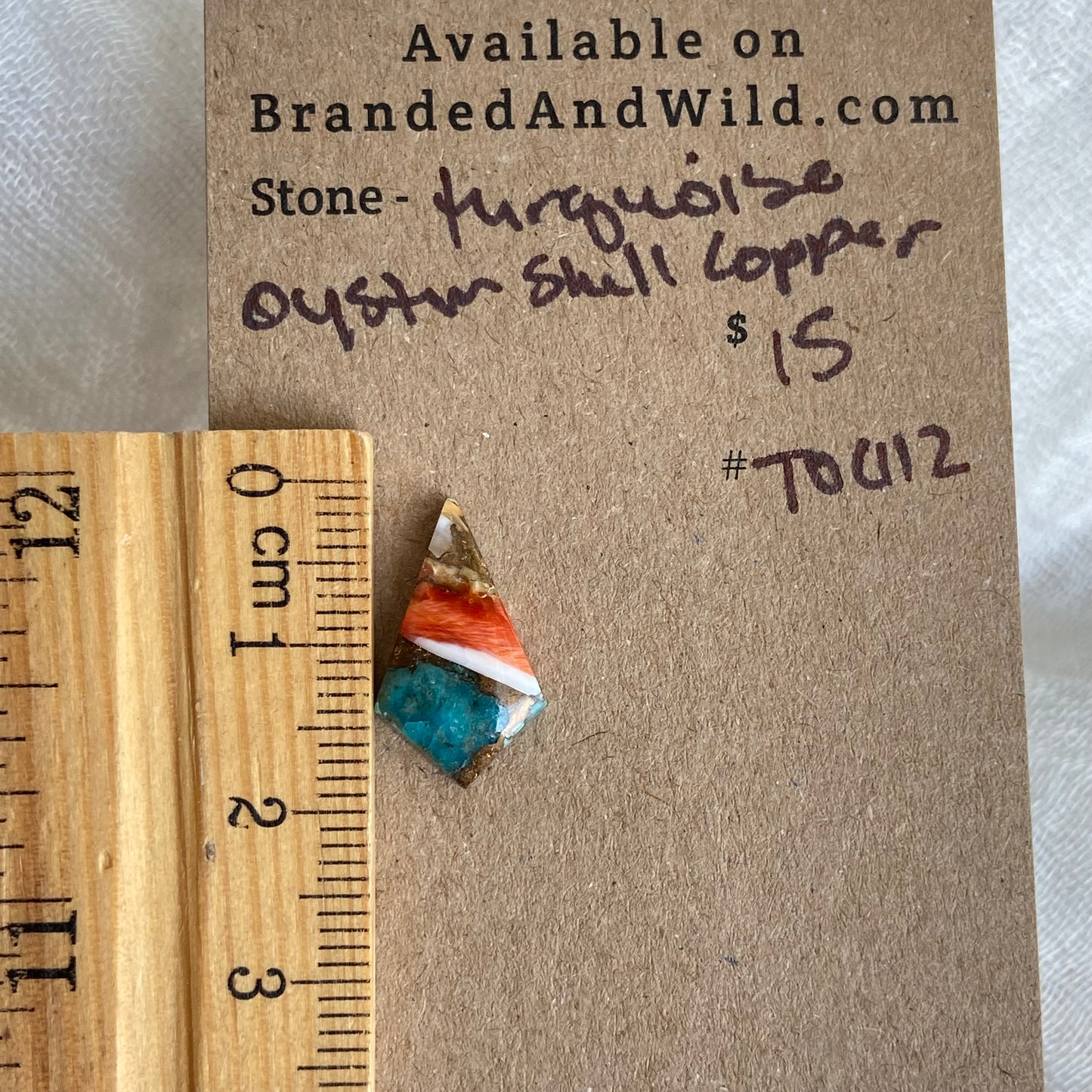 Turquoise, Oystershell, Copper Cabochon - TOC112