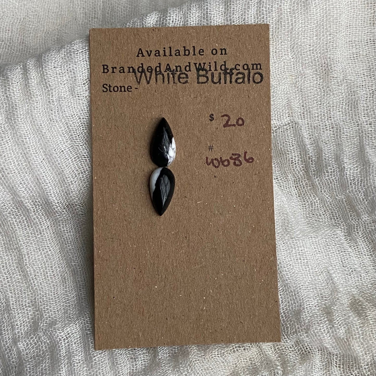 White Buffalo Cabochon - WB86