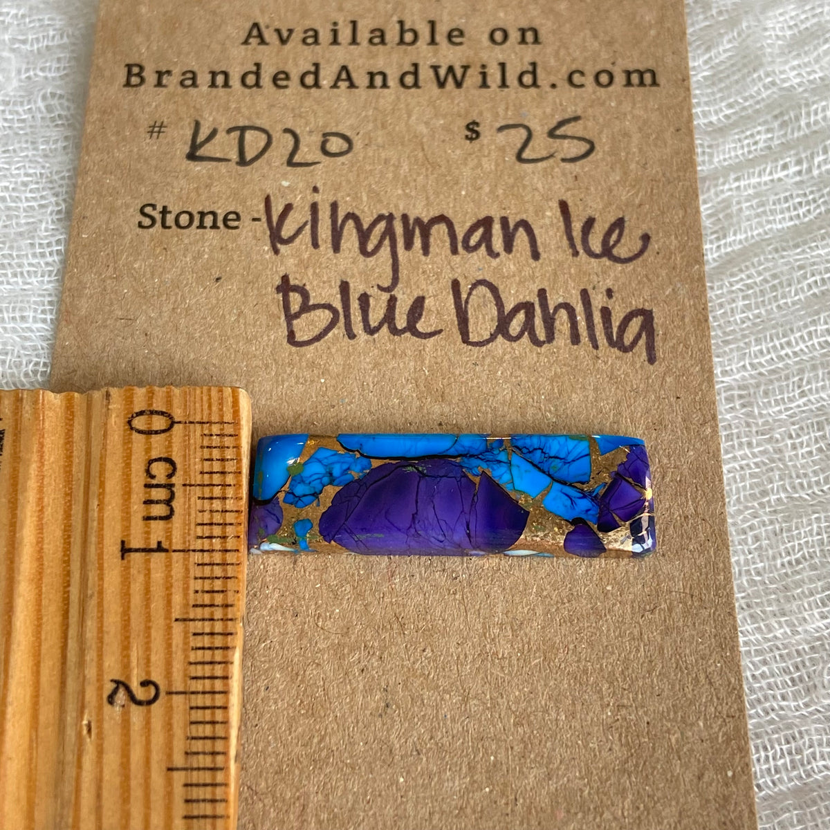 Kingman Ice Blue Dahlia Cabochon - KD20