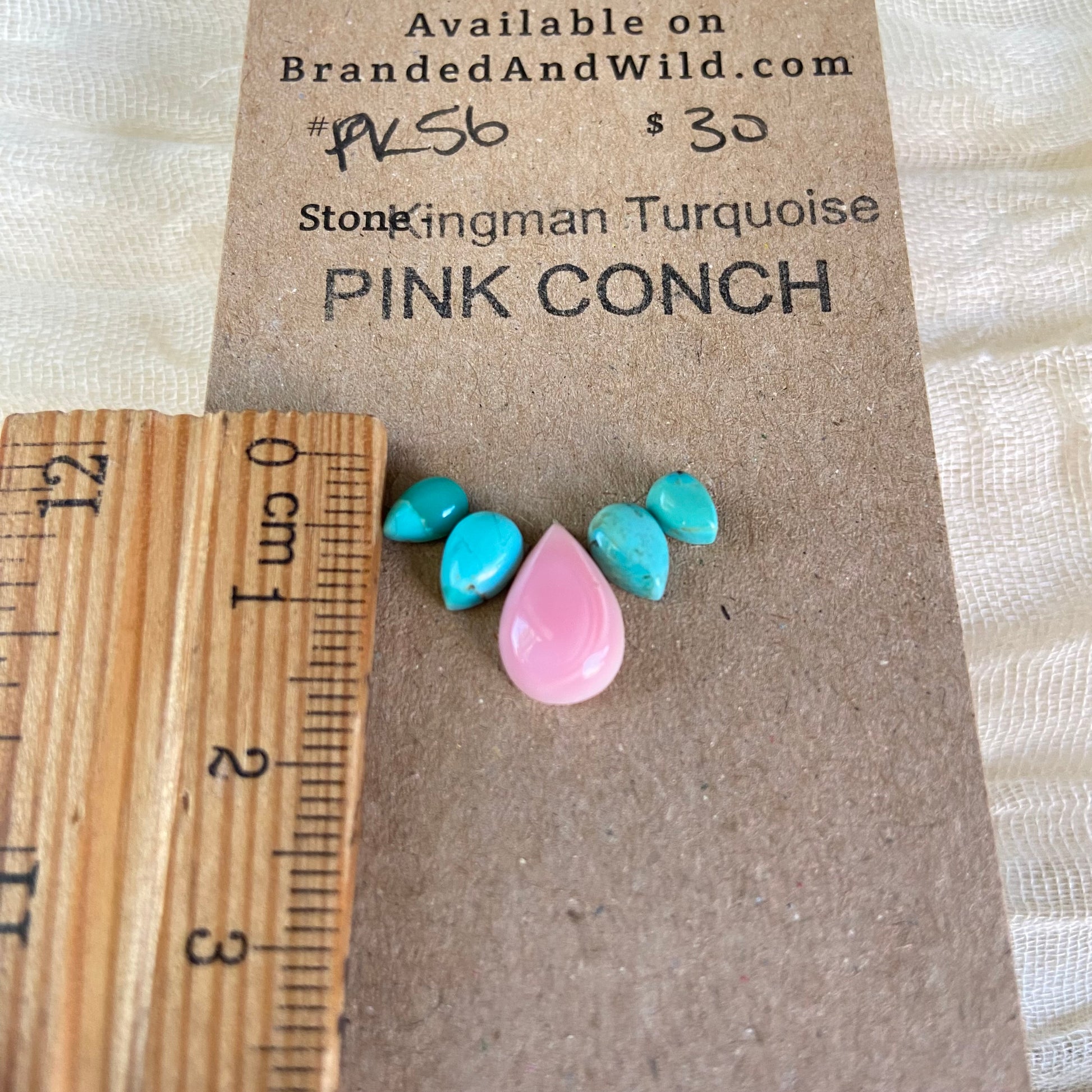 Pink Conch / Kingman Cabochon - PK56 3E5BFCFF-D607-481A-A38B-4560C2C48EBE Brandedandwild.com