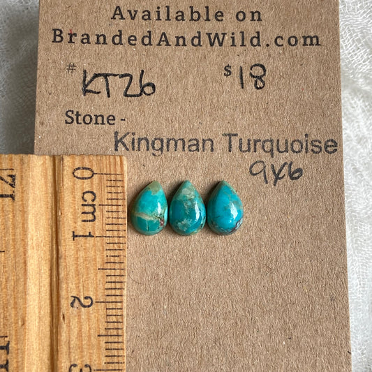 Kingman Turquoise Cabochon - KT26 3E5D72F9-ABB4-4E4B-B173-28B368C63AB3 Brandedandwild.com