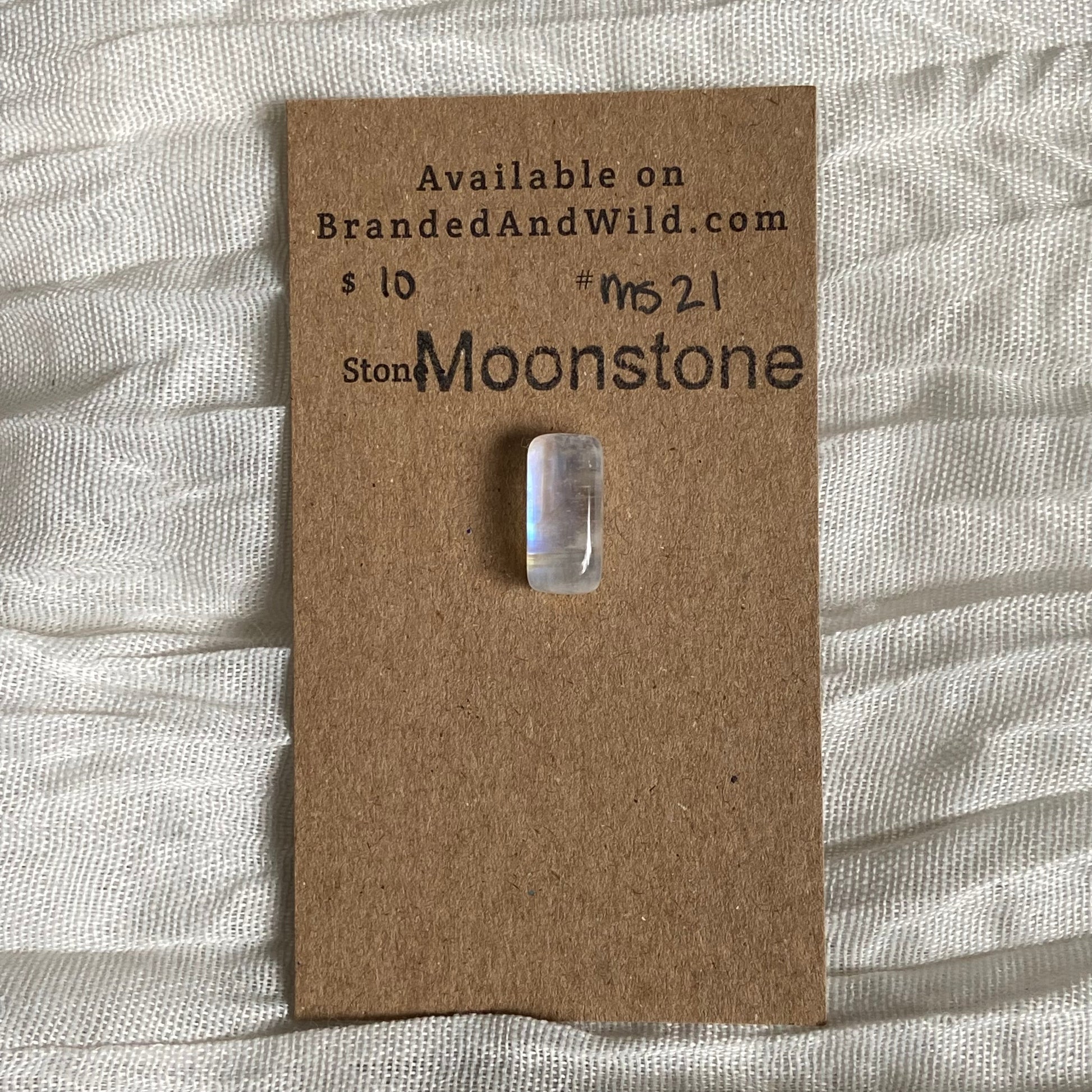Moonstone cabochon - Ms21 3E6E07C7-F2EE-4052-9855-ECB97E685672 Brandedandwild.com