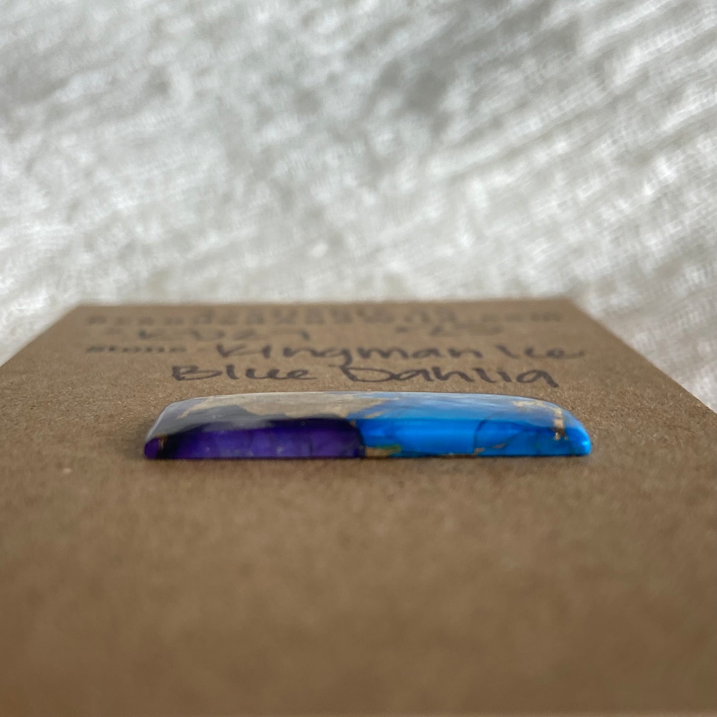 Kingman Ice Blue Dahlia Cabochon - KD27