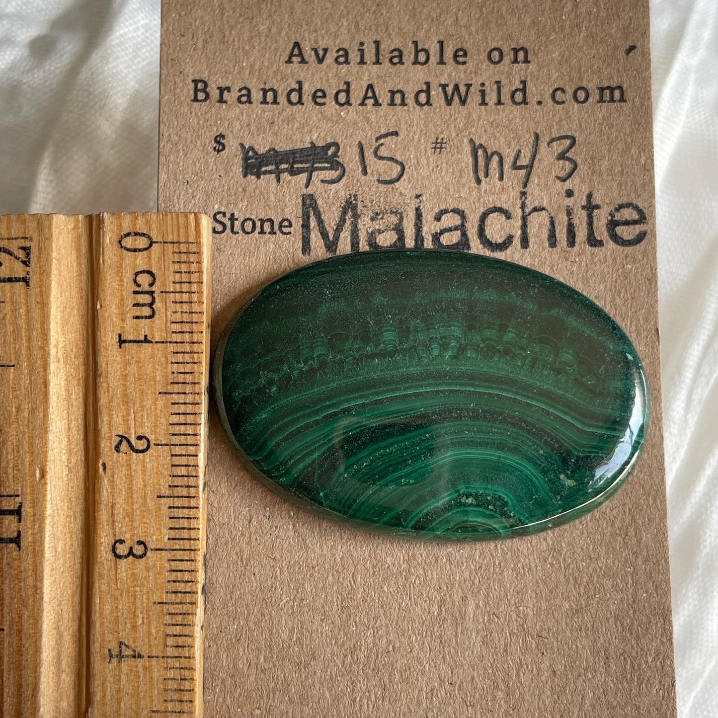 Malachite Cabochon - M43 3E9A9E92-B527-42E2-BD8F-4B9D29BDEF61 Brandedandwild.com