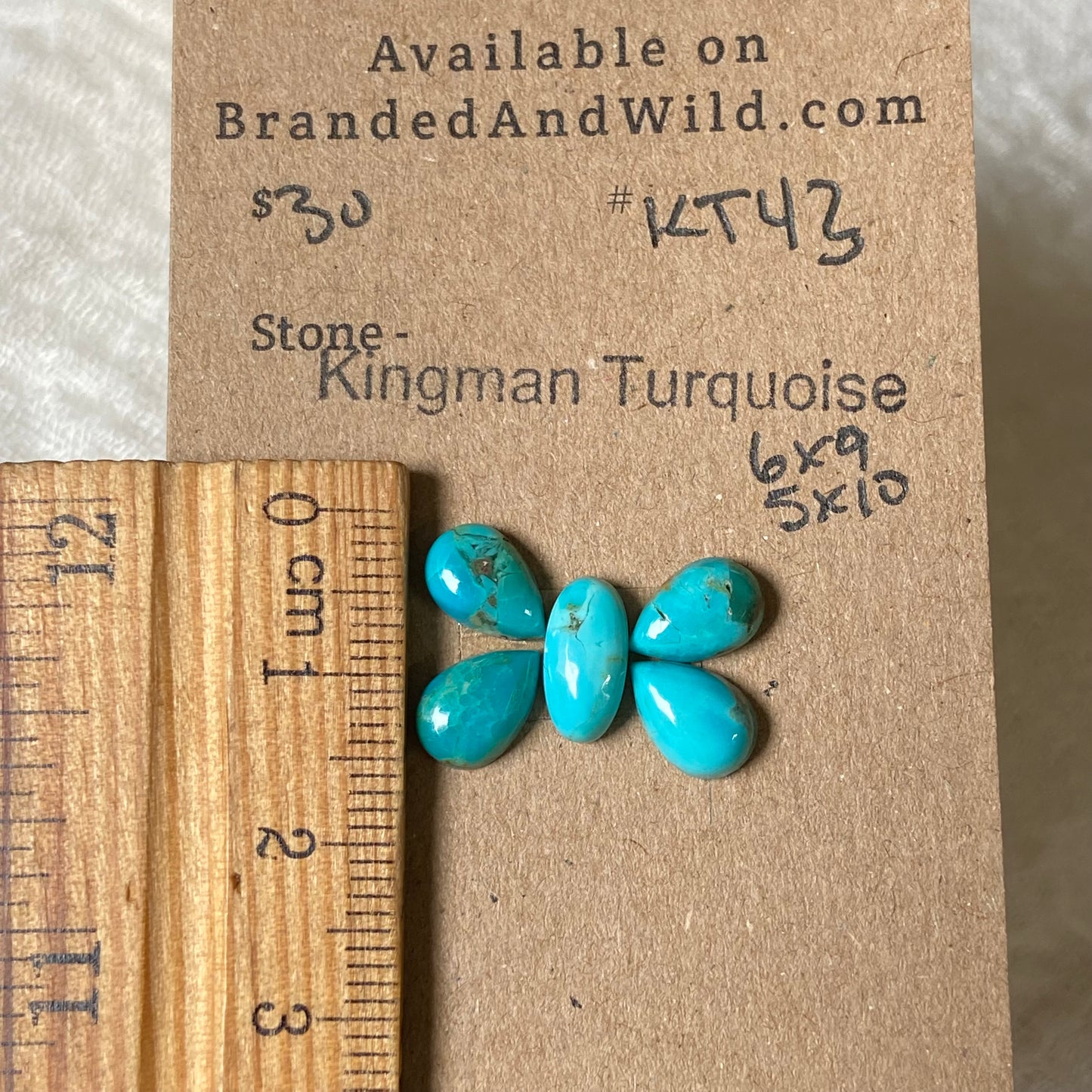 Kingman Turquoise Cabochon - KT43 3EA5771A-BED9-42A4-9D58-98F27A440474 Brandedandwild.com