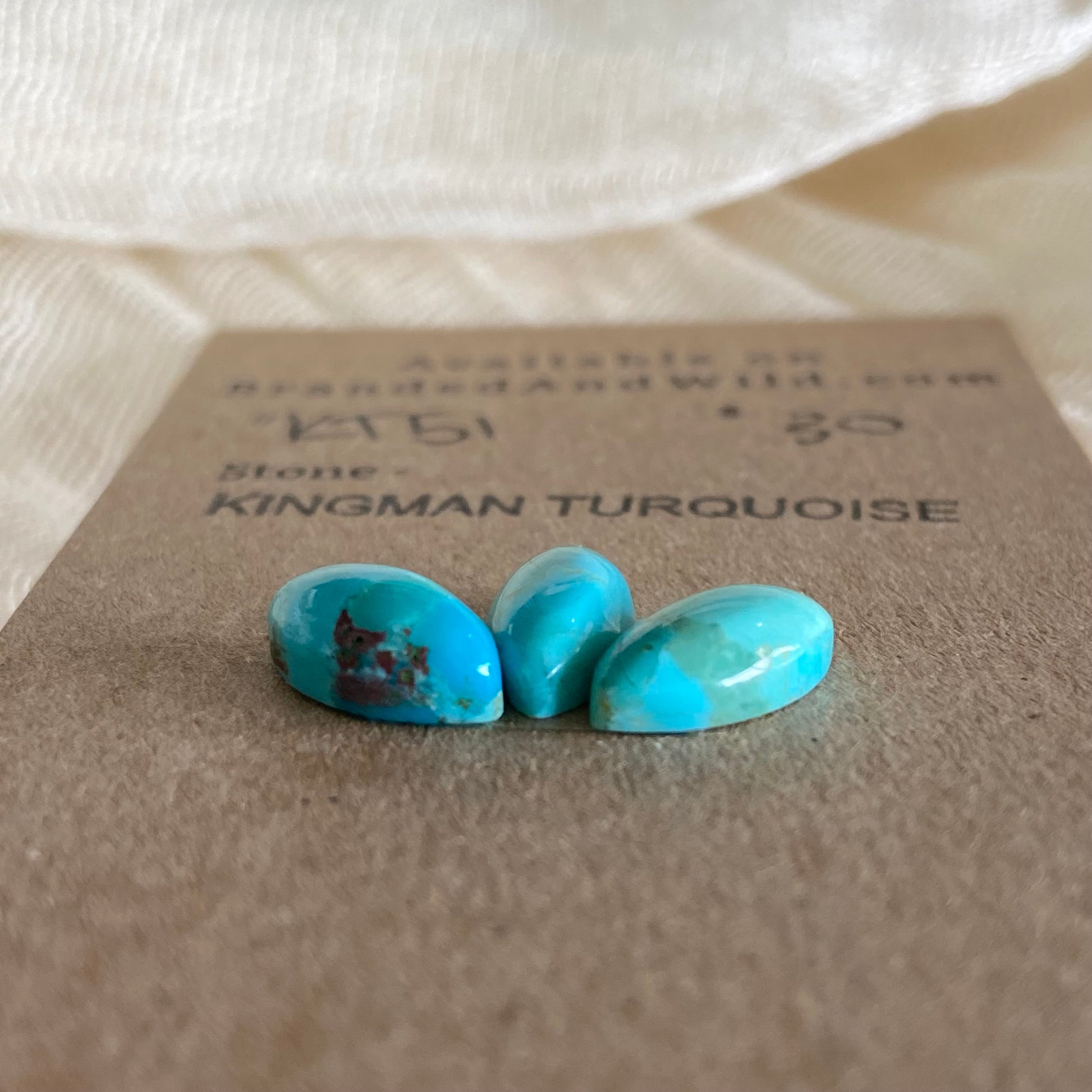 Kingman Turquoise Cabochon - KT51 3EA718C9-3893-44C3-B753-1DAFA79BB16A Brandedandwild.com