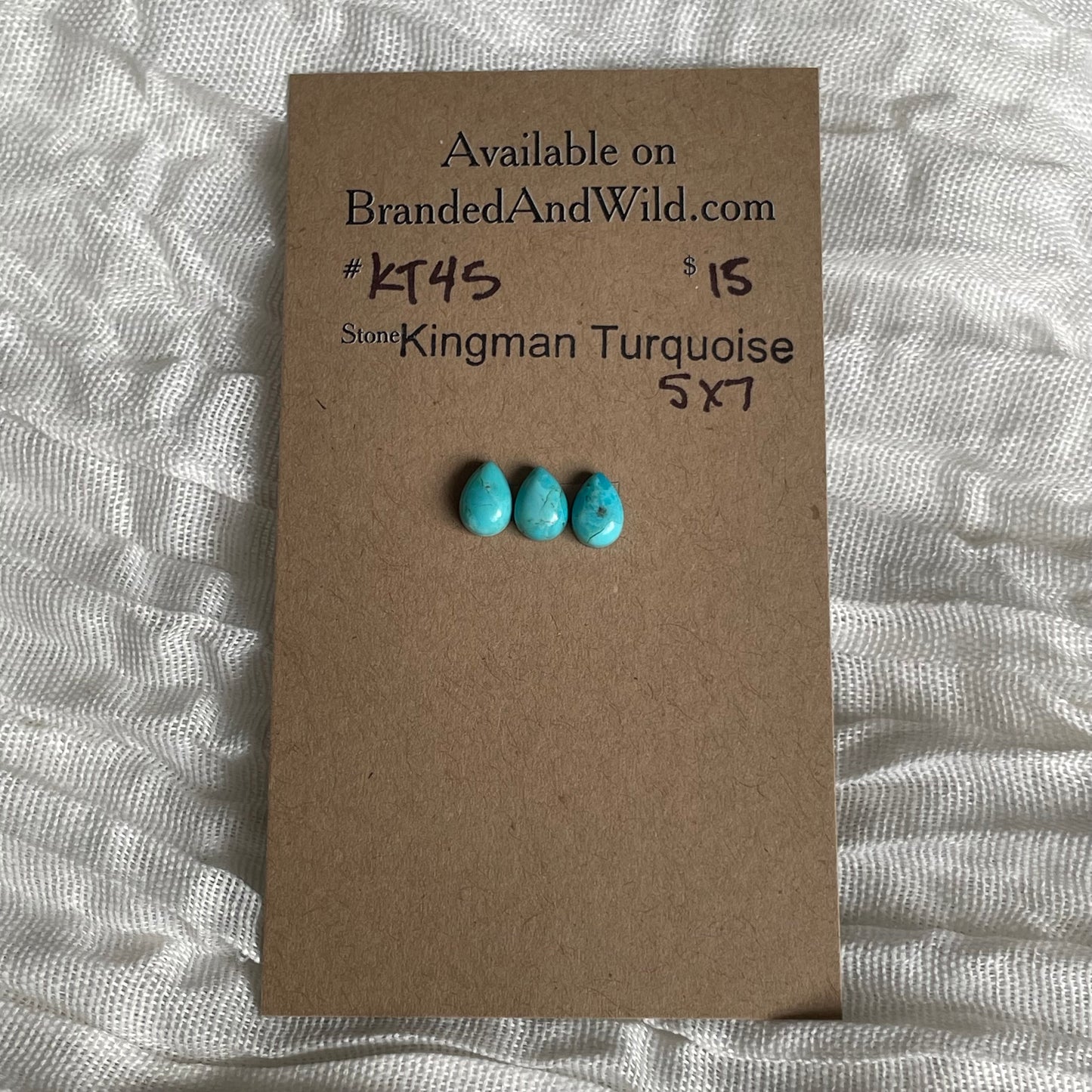 Kingman Turquoise Cabochon - KT45 3EA71E3D-8DA7-4934-8820-E0DDB5ADB476 Brandedandwild.com