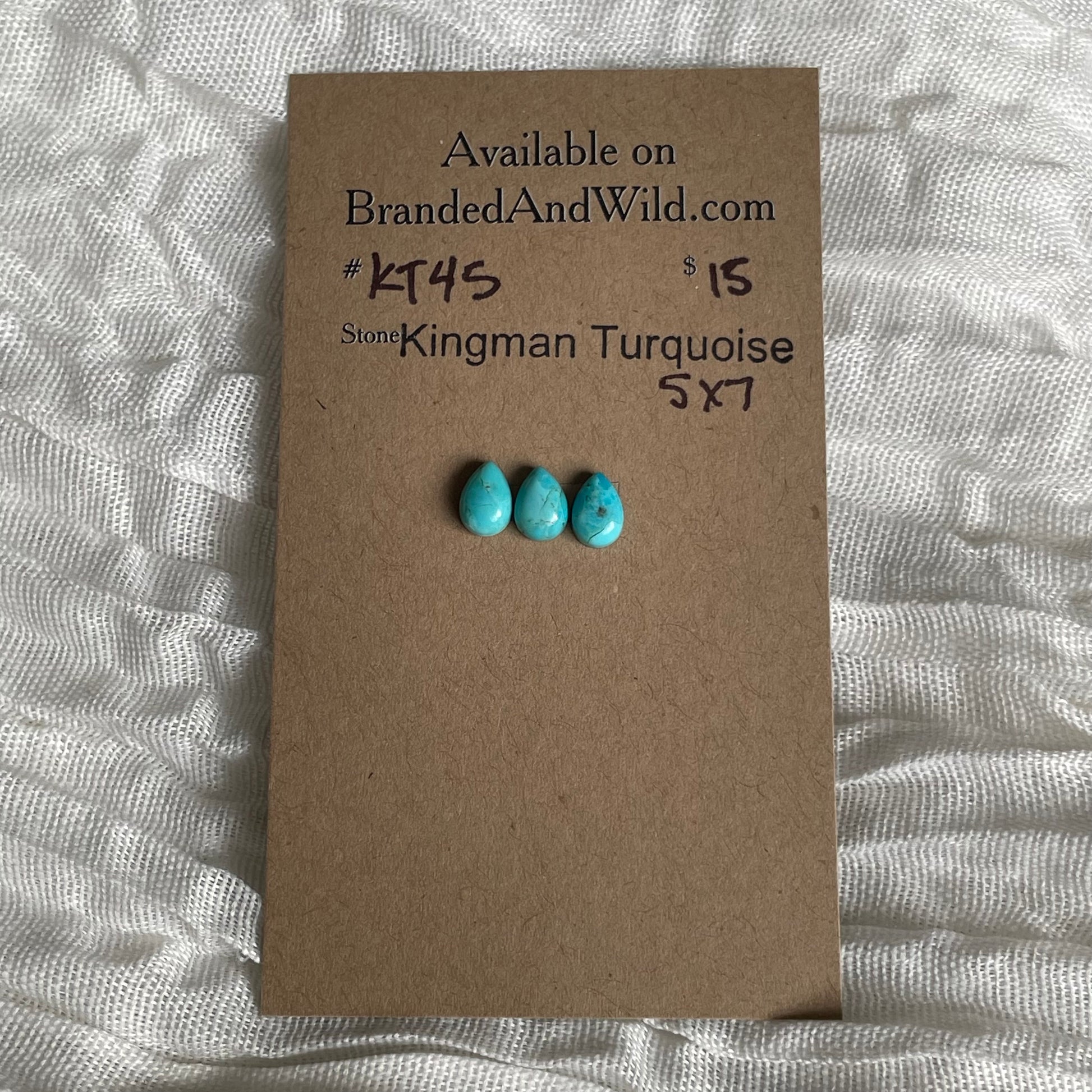 Kingman Turquoise Cabochon - KT45 3EA71E3D-8DA7-4934-8820-E0DDB5ADB476 Brandedandwild.com