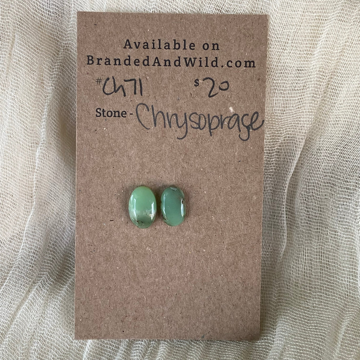 Chrysoprase Cabochon - Ch71 3EA864F9-2766-442B-96E6-CB72EC02AA04 Brandedandwild.com