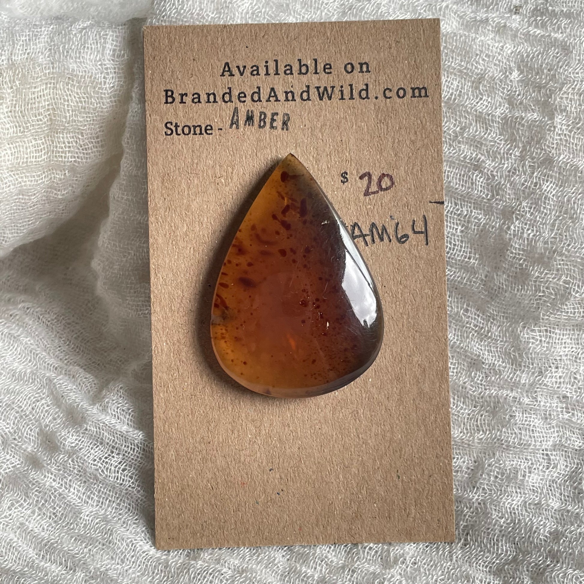 Amber Cabochon AM64 3EAFE7E1-EE38-4503-9978-1D2BF45B0211 Brandedandwild.com